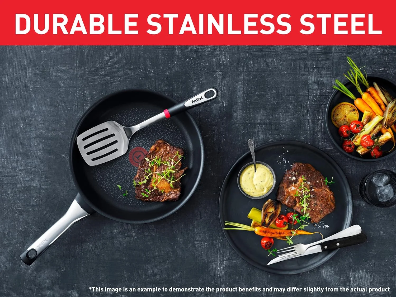 ملاقه استیل تفال Ingenio، نقره ای/مشکی، استیل ضد زنگ/پلاستیک، K1180214 ملاقه استیل تفال Ingenio، نقره ای/مشکی، استیل ضد زنگ/پلاستیک، K1180214