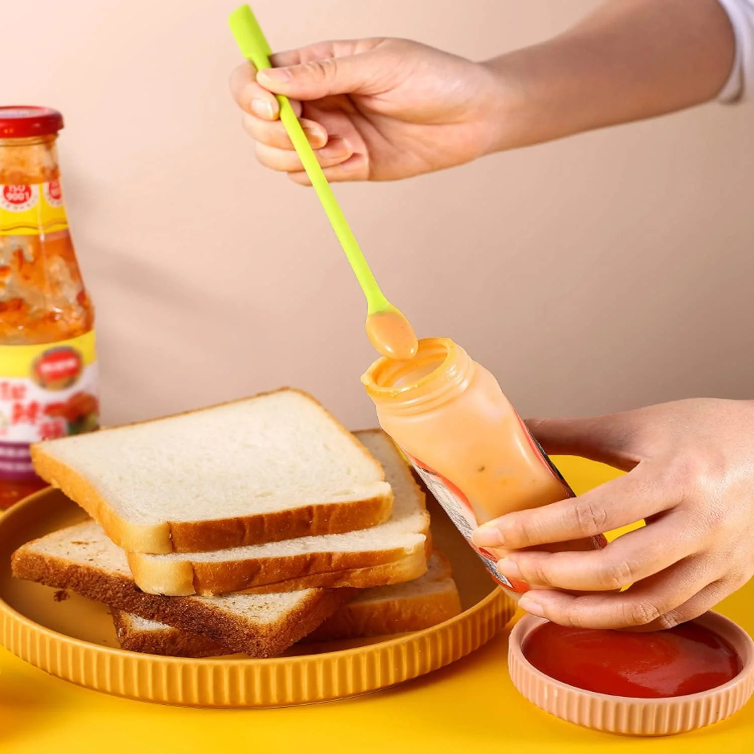 ست کاردک سیلیکونی، 3 عدد کاردک کوچک آرایشی و آشپزخانه، قاشقک سیلیکونی کوچک دو طرفه قابل استفاده مجدد ست کاردک سیلیکونی، 3 عدد کاردک کوچک آرایشی و آشپزخانه، قاشقک سیلیکونی کوچک دو طرفه قابل استفاده مجدد