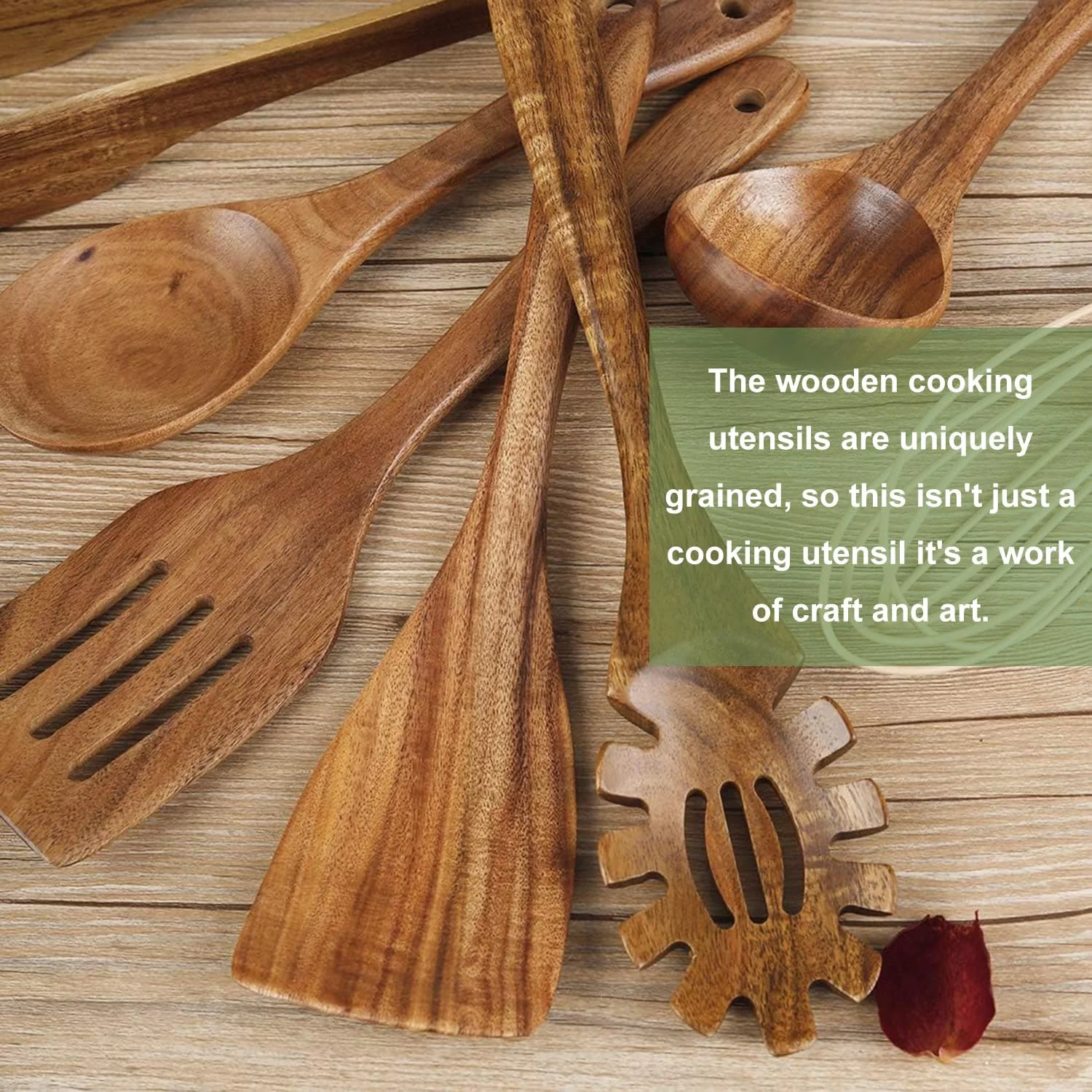 ست لوازم آشپزخانه با نگهدارنده، لوازم چوبی آشپزخانه برای پخت و پز، قاشق های چوبی از چوب ساج طبیعی برای پخت و پز، ست لوازم چوبی آشپزخانه با کفگیر و ملاقه (11 تکه) ست لوازم آشپزخانه با نگهدارنده، لوازم چوبی آشپزخانه برای پخت و پز، قاشق های چوبی از چوب ساج طبیعی برای پخت و پز، ست لوازم چوبی آشپزخانه با کفگیر و ملاقه (11 تکه)