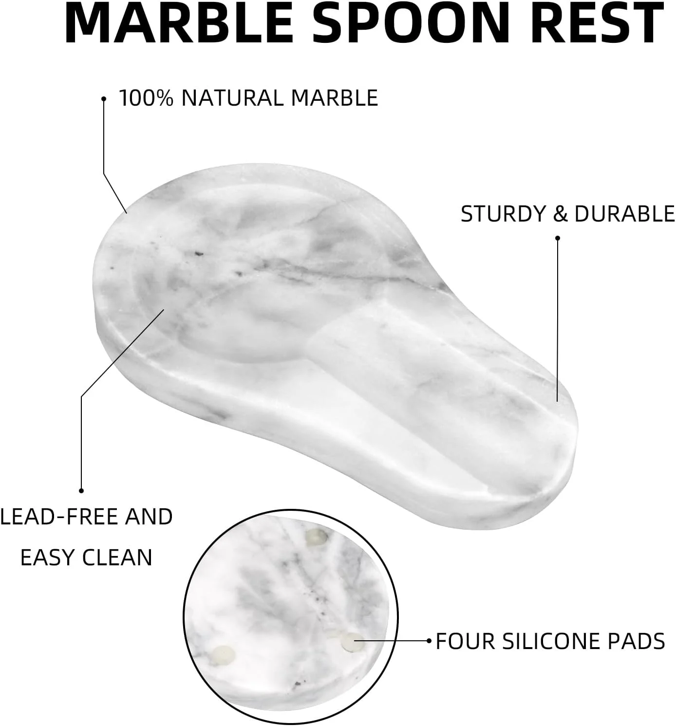 جا قاشقی مرمر برای روی اجاق گاز آشپزخانه، نگهدارنده ابزار مرمر، ایده آل برای کفگیر، ملاقه، چنگال (خاکستری روشن) جا قاشقی مرمر برای روی اجاق گاز آشپزخانه، نگهدارنده ابزار مرمر، ایده آل برای کفگیر، ملاقه، چنگال (خاکستری روشن)