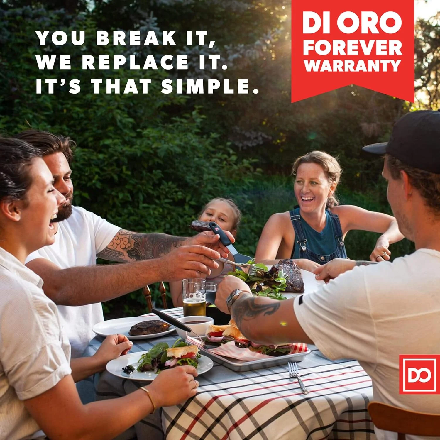 دی اورو لیوینگ - ست کفگیرهای سیلیکونی - قاشق ها و کفگیرهای مقاوم در برابر حرارت تا 315 درجه سانتیگراد - طراحی یکپارچه ارگونومیک - سیلیکون نچسب با هسته فولاد ضد زنگ