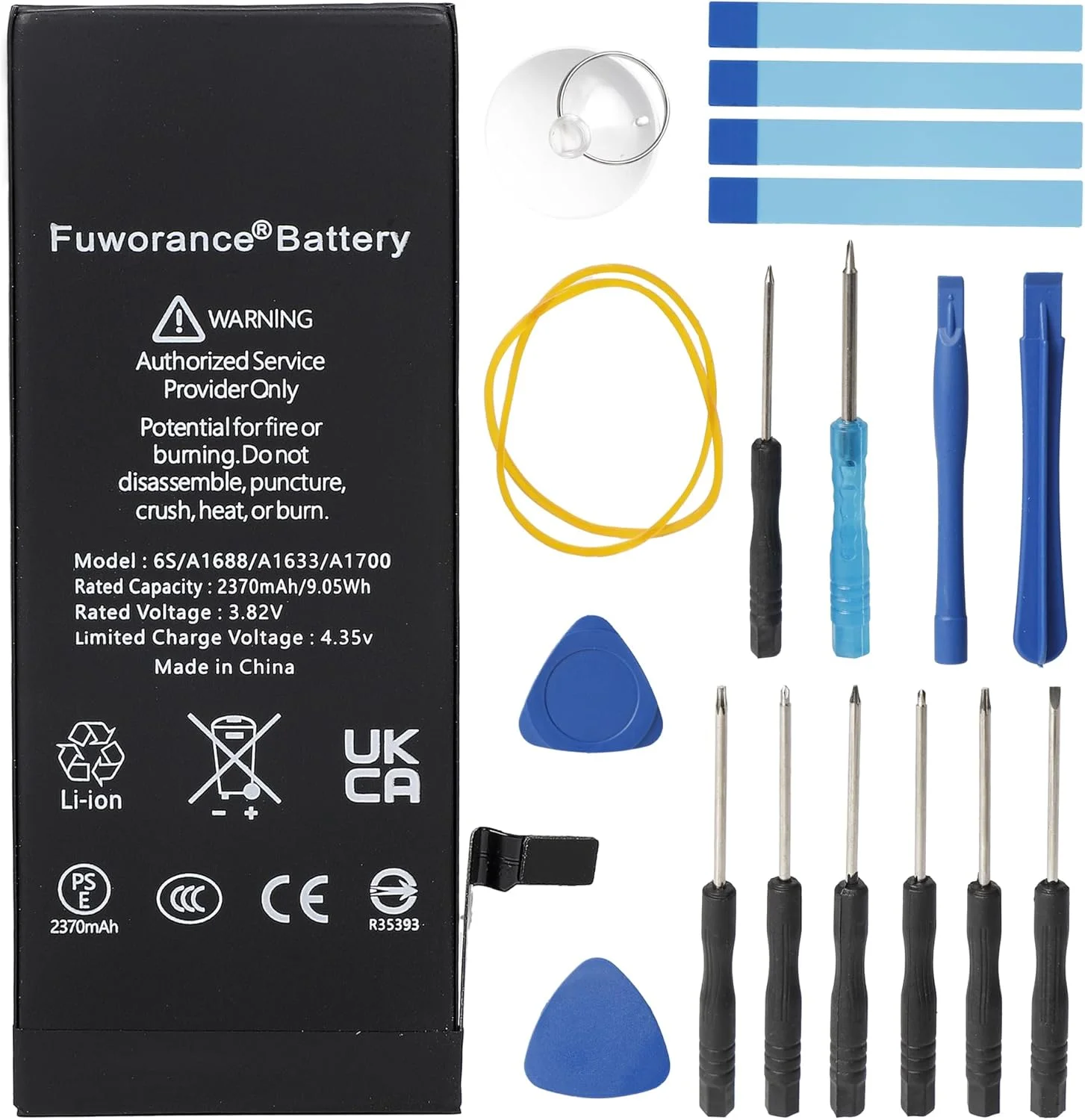 باتری ۲۳۷۰ میلی آمپر ساعتی ۳.۸۲ ولت فوورنس سازگار با آیفون 6S مدل های A1633 A1688 A1700 به همراه ابزار تعمیر باتری ۲۳۷۰ میلی آمپر ساعتی ۳.۸۲ ولت فوورنس سازگار با آیفون 6S مدل های A1633 A1688 A1700 به همراه ابزار تعمیر