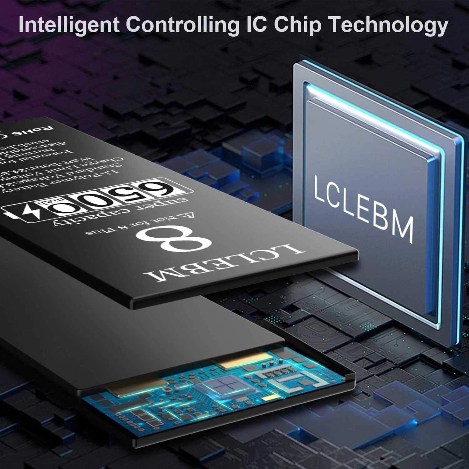 باتری آیفون 8 مدل LCLEBM (6500mAh)، باتری جایگزین با ظرفیت بالا و ارتقا یافته جدید برای آیفون 8، A1863, A1905, A1906، همراه با کیت ابزار تعمیر حرفه ای و دستورالعمل باتری آیفون 8 مدل LCLEBM (6500mAh)، باتری جایگزین با ظرفیت بالا و ارتقا یافته جدید برای آیفون 8، A1863, A1905, A1906، همراه با کیت ابزار تعمیر حرفه ای و دستورالعمل