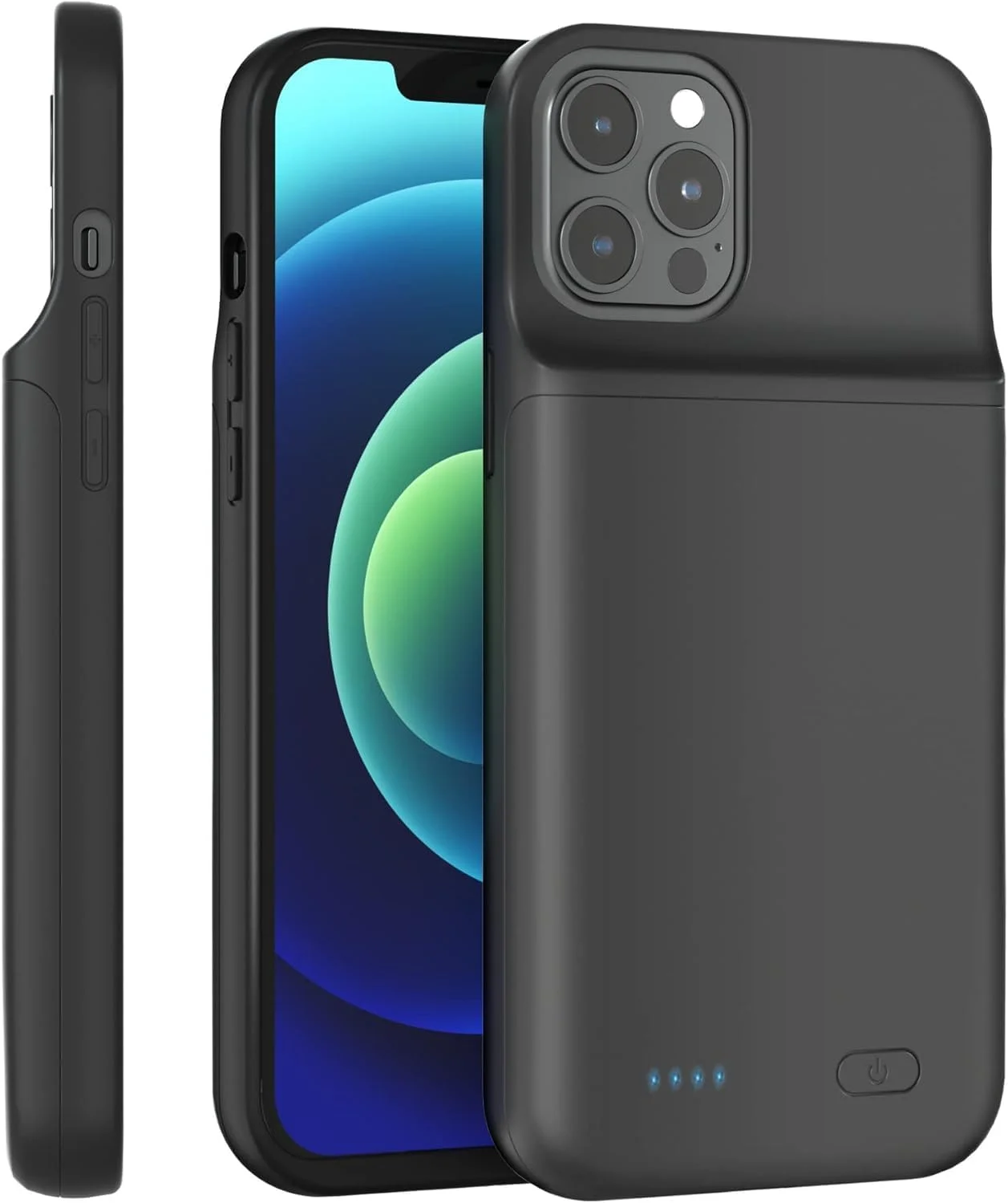 کاور باتری جایگزین برای آیفون 14 پرو مکس، کاور شارژ بی‌سیم ShowTop با باتری افزایش یافته 6800 میلی آمپر ساعت به رنگ مشکی، با حاشیه برجسته لاستیکی برای آیفون 14 پرو مکس 6.7 اینچ