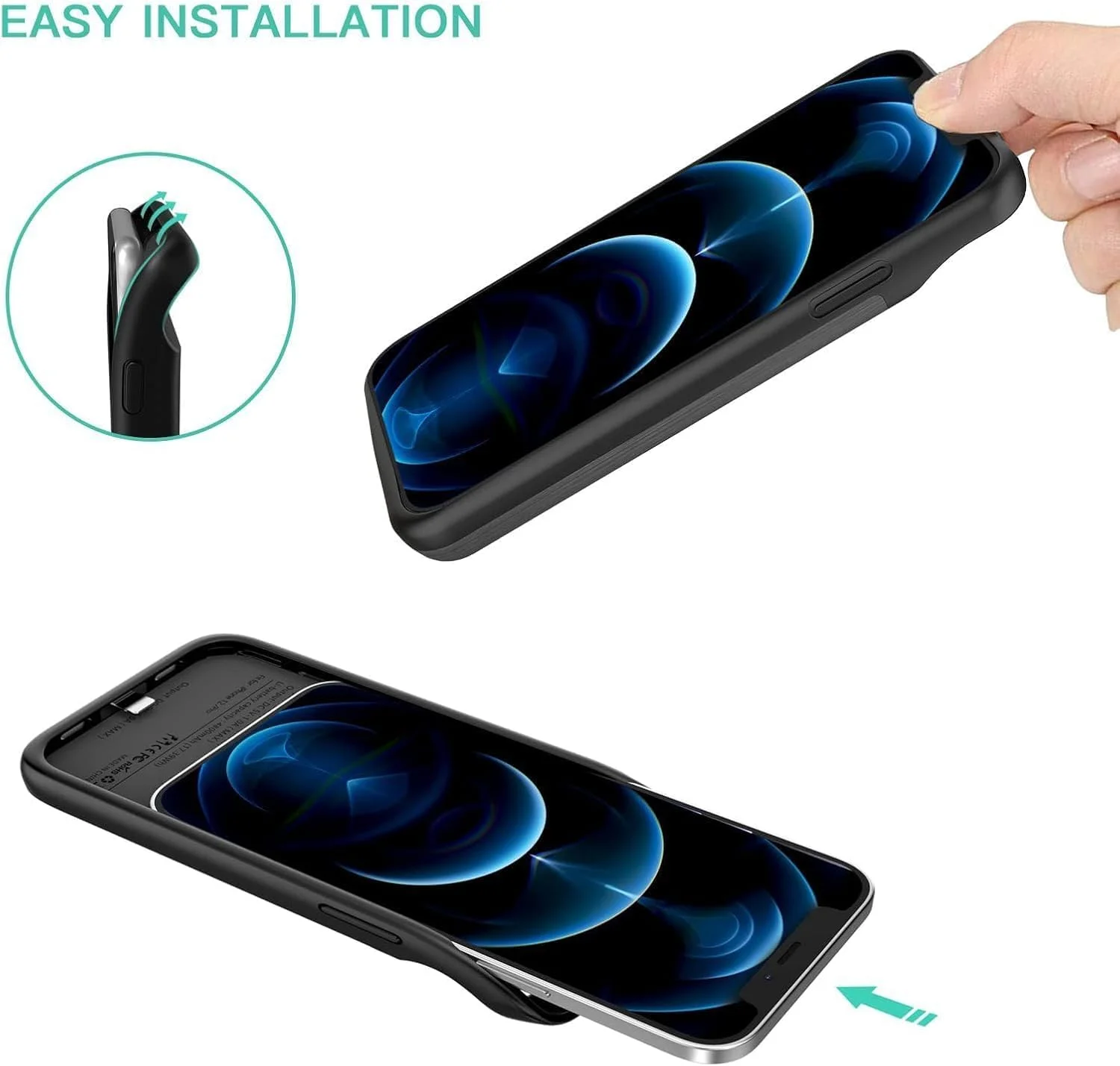 کاور باتری جایگزین برای آیفون 14 پرو مکس، کاور شارژ بیسیم ShowTop با باتری افزایش یافته 6800 میلی آمپر ساعت به رنگ مشکی، با حاشیه برجسته لاستیکی برای آیفون 14 پرو مکس 6.7 اینچ کاور باتری جایگزین برای آیفون 14 پرو مکس، کاور شارژ بیسیم ShowTop با باتری افزایش یافته 6800 میلی آمپر ساعت به رنگ مشکی، با حاشیه برجسته لاستیکی برای آیفون 14 پرو مکس 6.7 اینچ