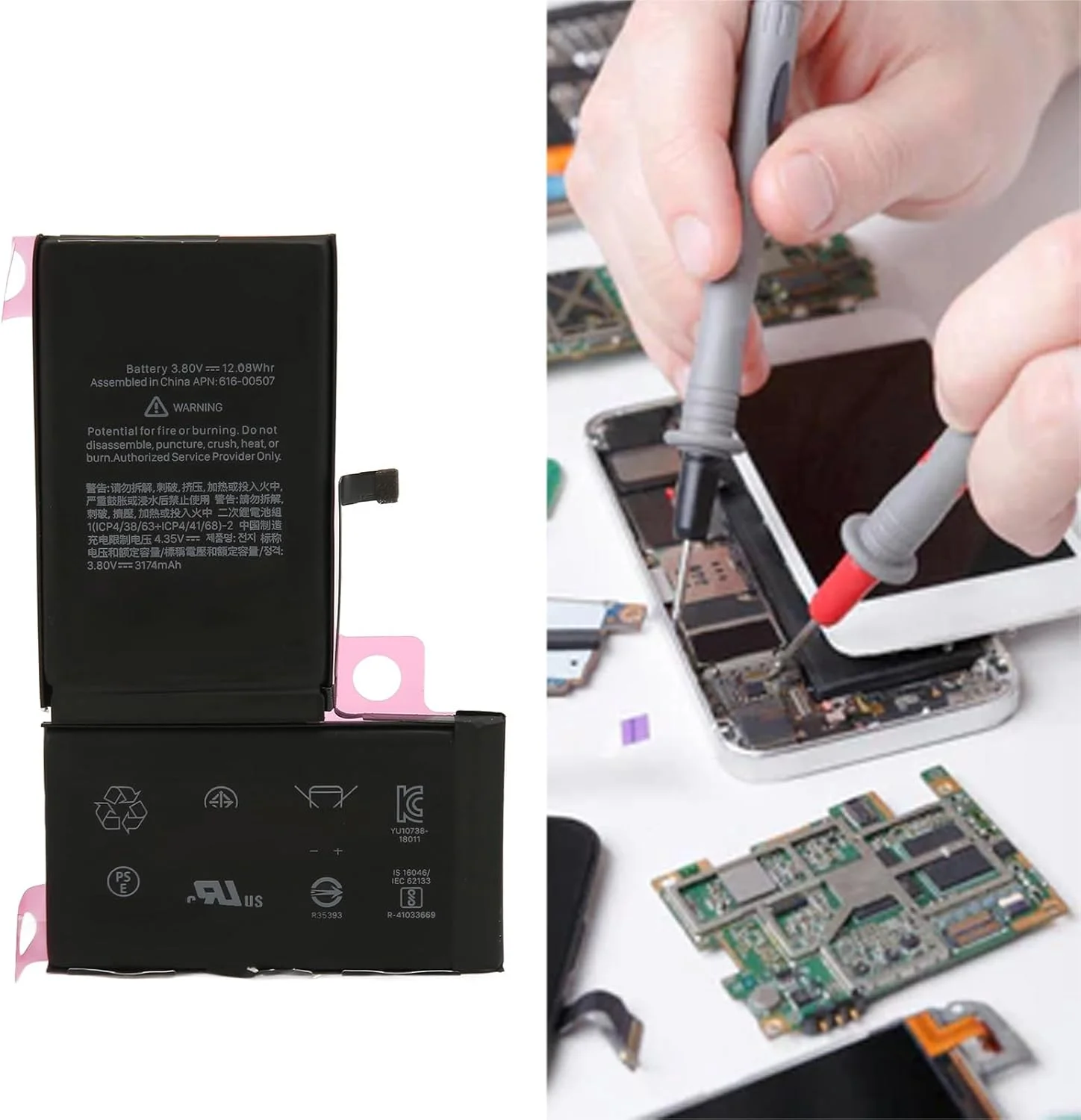 باتری تلفن همراه Cryfokt، باتری 3174mAh تلفن برای تعمیر باتری تلفن همراه Cryfokt، باتری 3174mAh تلفن برای تعمیر