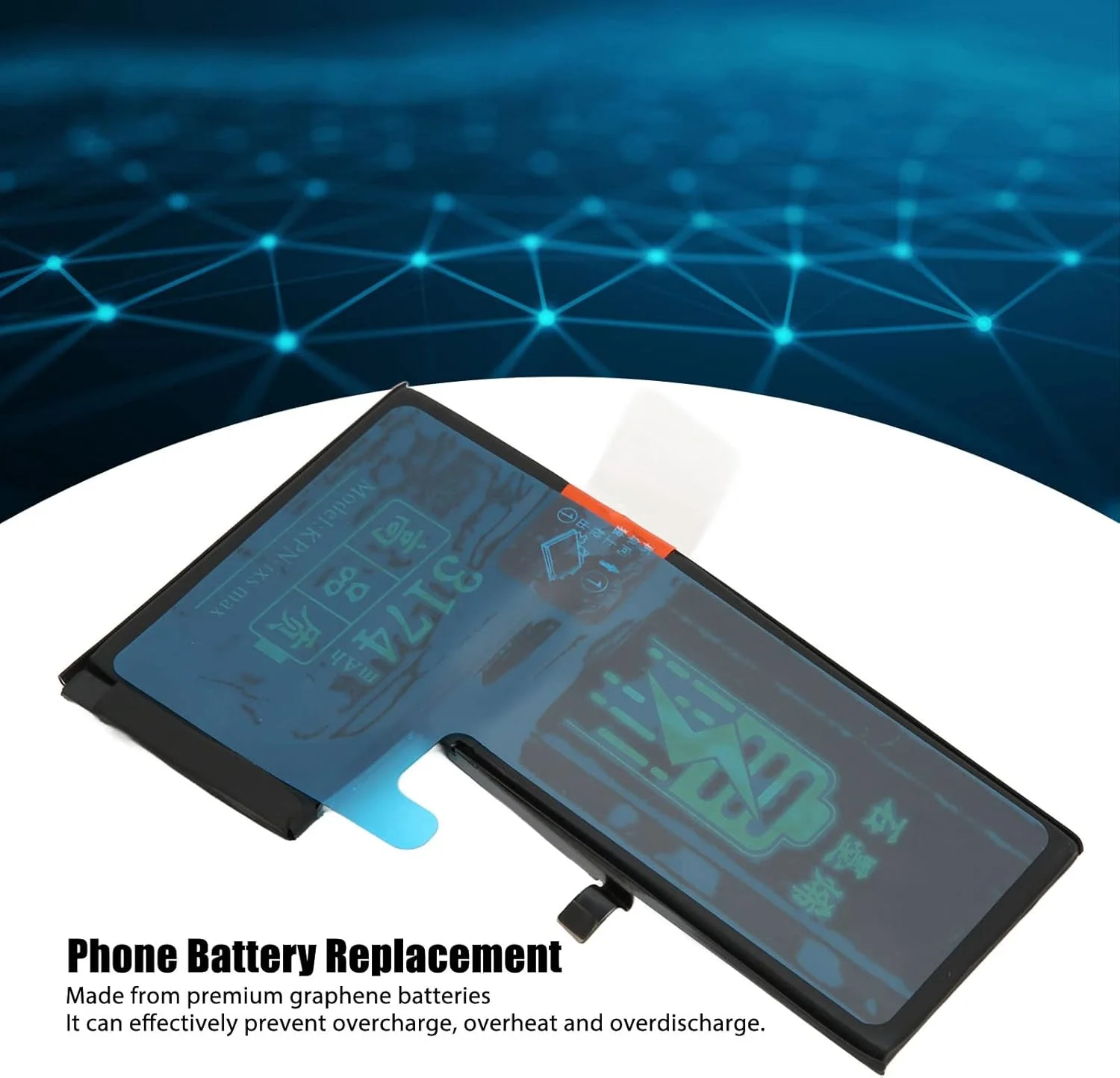 باتری جایگزین ارتقا یافته 2022 با ظرفیت بالا برای XS - باتری گوشی هوشمند 3174mAh با شارژ فوق العاده سریع گرافن