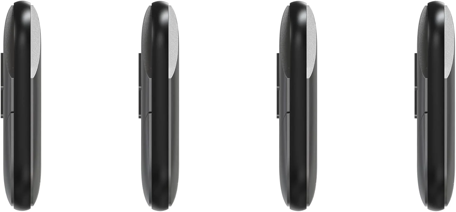 بسته چهارتایی تگ هوشمند اکو، نشان خاکستری قابل مشاهده روی کارت، صدای بوق، باتری قابل تعویض با طول عمر 1 ساله، نصب آسان بدون نیاز به برنامه روی آیفون شما، سازگار با Apple Find My