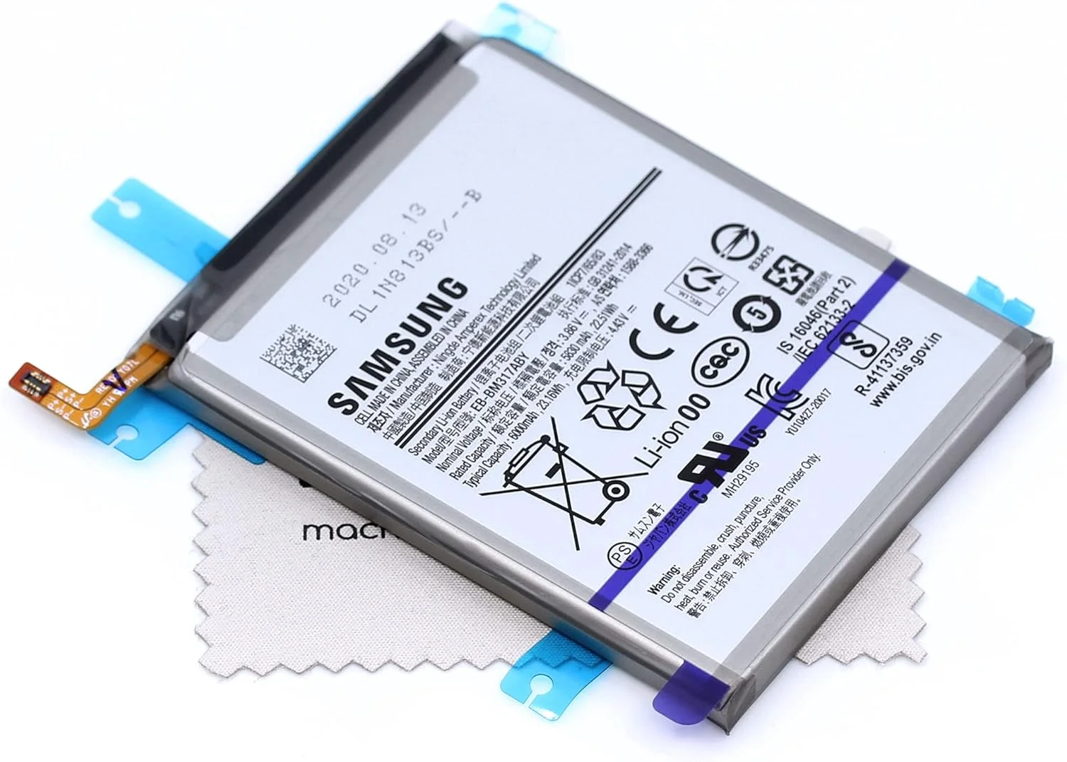 باتری اصلی سامسونگ EB-BM317ABY برای سامسونگ گلکسی M31s (M317F) به همراه دستمال تمیز کننده صفحه نمایش Mungoo باتری اصلی سامسونگ EB-BM317ABY برای سامسونگ گلکسی M31s (M317F) به همراه دستمال تمیز کننده صفحه نمایش Mungoo