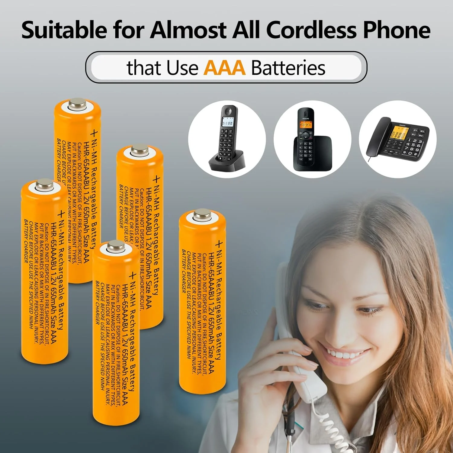 باتری های قابل شارژ نیمه قلمی AAABU Ni-MH 1.2V AAA 650mAh، بسته 4 عددی، مناسب تلفن های بی سیم پاناسونیک، کنترل از راه دور، اسباب بازی های الکترونیکی باتری های قابل شارژ نیمه قلمی AAABU Ni-MH 1.2V AAA 650mAh، بسته 4 عددی، مناسب تلفن های بی سیم پاناسونیک، کنترل از راه دور، اسباب بازی های الکترونیکی