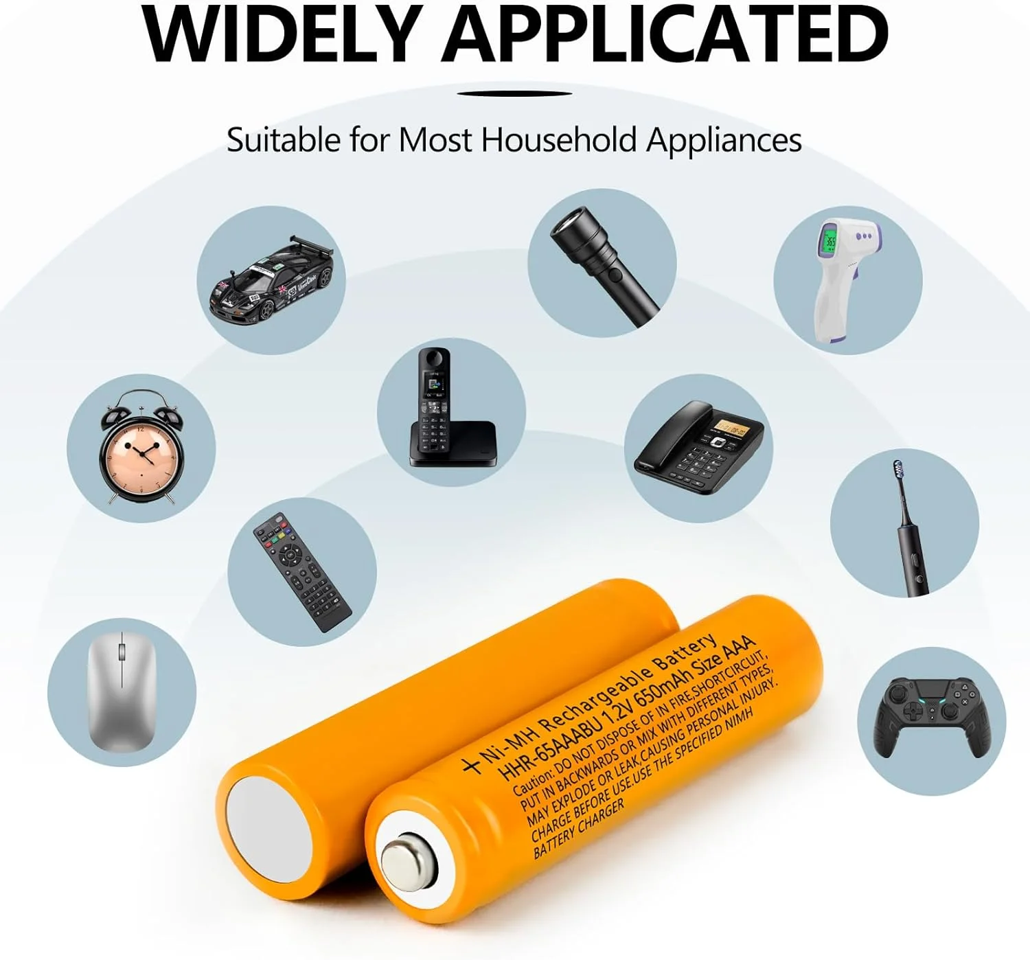 باتری های قابل شارژ نیمه قلمی AAABU Ni-MH 1.2V AAA 650mAh، بسته 4 عددی، مناسب تلفن های بی سیم پاناسونیک، کنترل از راه دور، اسباب بازی های الکترونیکی باتری های قابل شارژ نیمه قلمی AAABU Ni-MH 1.2V AAA 650mAh، بسته 4 عددی، مناسب تلفن های بی سیم پاناسونیک، کنترل از راه دور، اسباب بازی های الکترونیکی