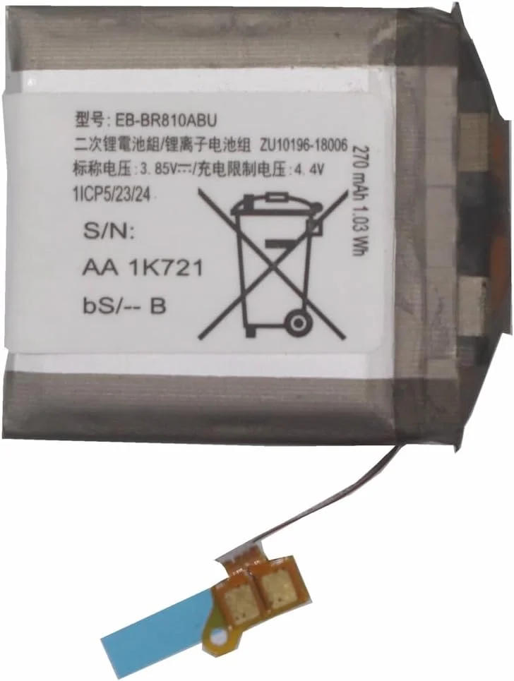1 عدد باتری جایگزین EB-BR810ABU با ظرفیت 270mAh برای ساعت هوشمند سامسونگ گلکسی واچ گیر S4 42mm مدل SM-R810 R815