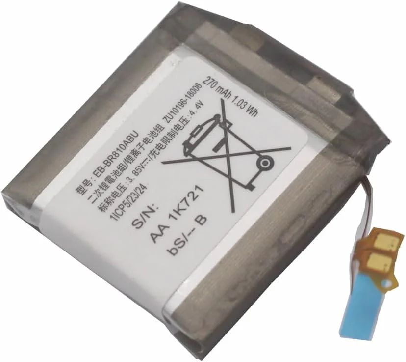 1 عدد باتری جایگزین EB-BR810ABU با ظرفیت 270mAh برای ساعت هوشمند سامسونگ گلکسی واچ گیر S4 42mm مدل SM-R810 R815 1 عدد باتری جایگزین EB-BR810ABU با ظرفیت 270mAh برای ساعت هوشمند سامسونگ گلکسی واچ گیر S4 42mm مدل SM-R810 R815