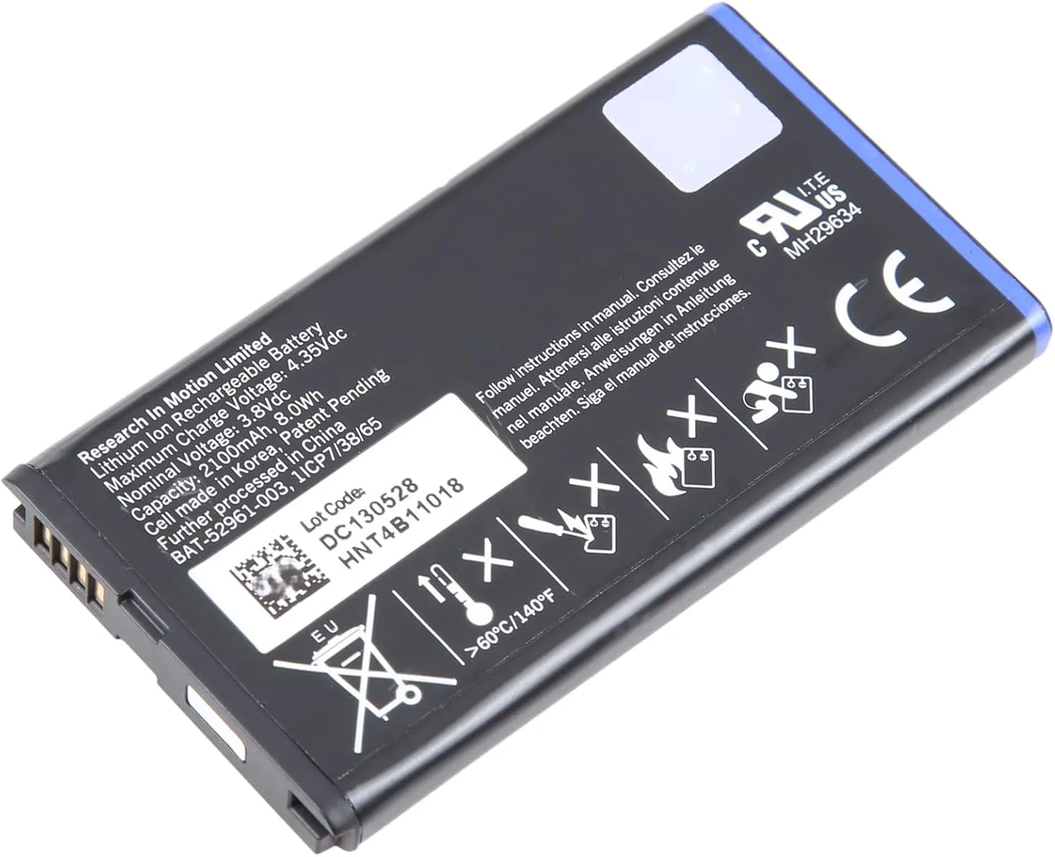 باتری جایگزین 2100mAh مدل BAT-52961-003 برای گوشی بلک بری Q10 NS-1 NX-1 باتری جایگزین 2100mAh مدل BAT-52961-003 برای گوشی بلک بری Q10 NS-1 NX-1