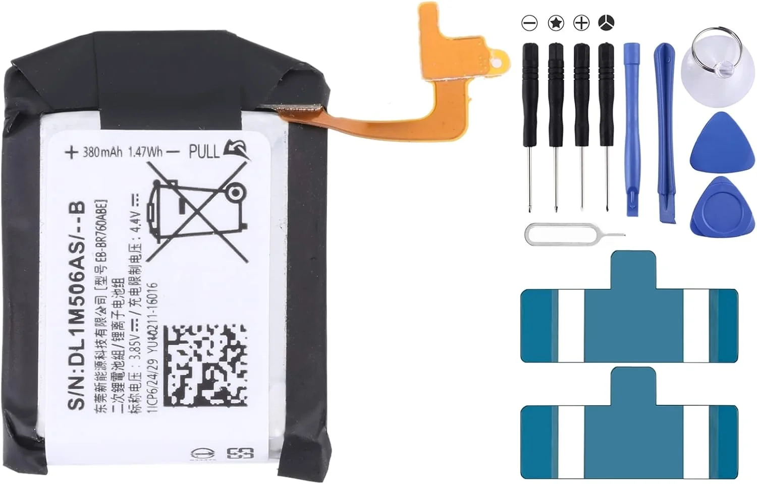 باتری لیتیوم پلیمری 380mAh مدل EB-BR760ABE جایگزین برای ساعت هوشمند سامسونگ Gear S3 Frontier/Classic باتری لیتیوم پلیمری 380mAh مدل EB-BR760ABE جایگزین برای ساعت هوشمند سامسونگ Gear S3 Frontier/Classic
