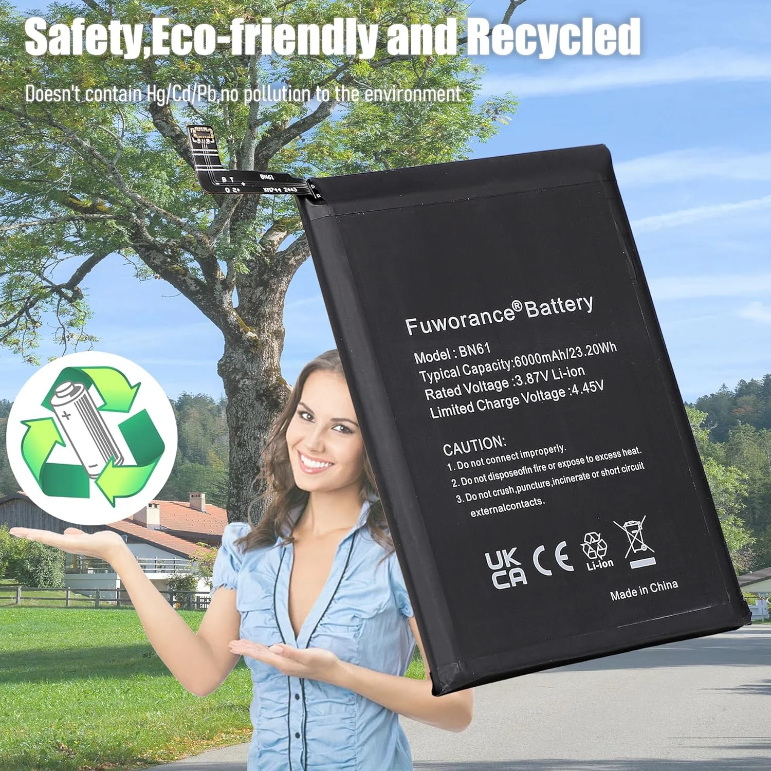 باتری جایگزین Fuworance BN61 با ظرفیت 6000mAh و ولتاژ 3.87V سازگار با گوشی موبایل شیائومی Poco X3 مدل های MZB07Z0IN MZB07Z1IN MZB07Z2IN MZB07Z3IN MZB07Z4IN MZB9965IN M2007J20CI باتری لیتیوم یونی باتری جایگزین Fuworance BN61 با ظرفیت 6000mAh و ولتاژ 3.87V سازگار با گوشی موبایل شیائومی Poco X3 مدل های MZB07Z0IN MZB07Z1IN MZB07Z2IN MZB07Z3IN MZB07Z4IN MZB9965IN M2007J20CI باتری لیتیوم یونی