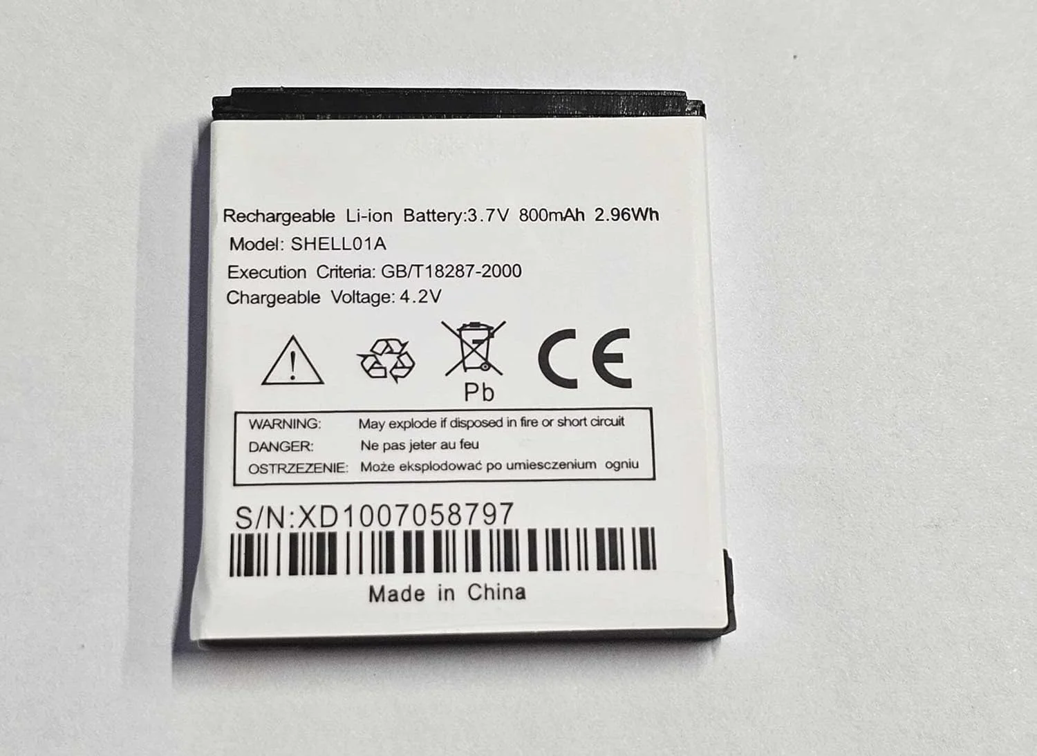 باتری جایگزین لیتیوم-یونی 3.7 ولت 800 میلی آمپر ساعت 2.96 وات ساعت سازگار با تلفن های دورو Phoneeasy 410, 520, 606, 611, 612, 631, 632, 621 - قدرت قابل اعتماد