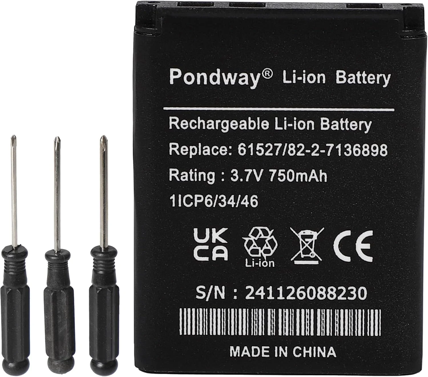 باتری جایگزین 750mAh 3.7V 61527 سازگار با هدست بلوتوث SteelSeries Arctis Nova Pro 82-2-7136898، باتری لیتیوم یونی 2.59Wh به همراه ابزار تعمیر باتری جایگزین 750mAh 3.7V 61527 سازگار با هدست بلوتوث SteelSeries Arctis Nova Pro 82-2-7136898، باتری لیتیوم یونی 2.59Wh به همراه ابزار تعمیر