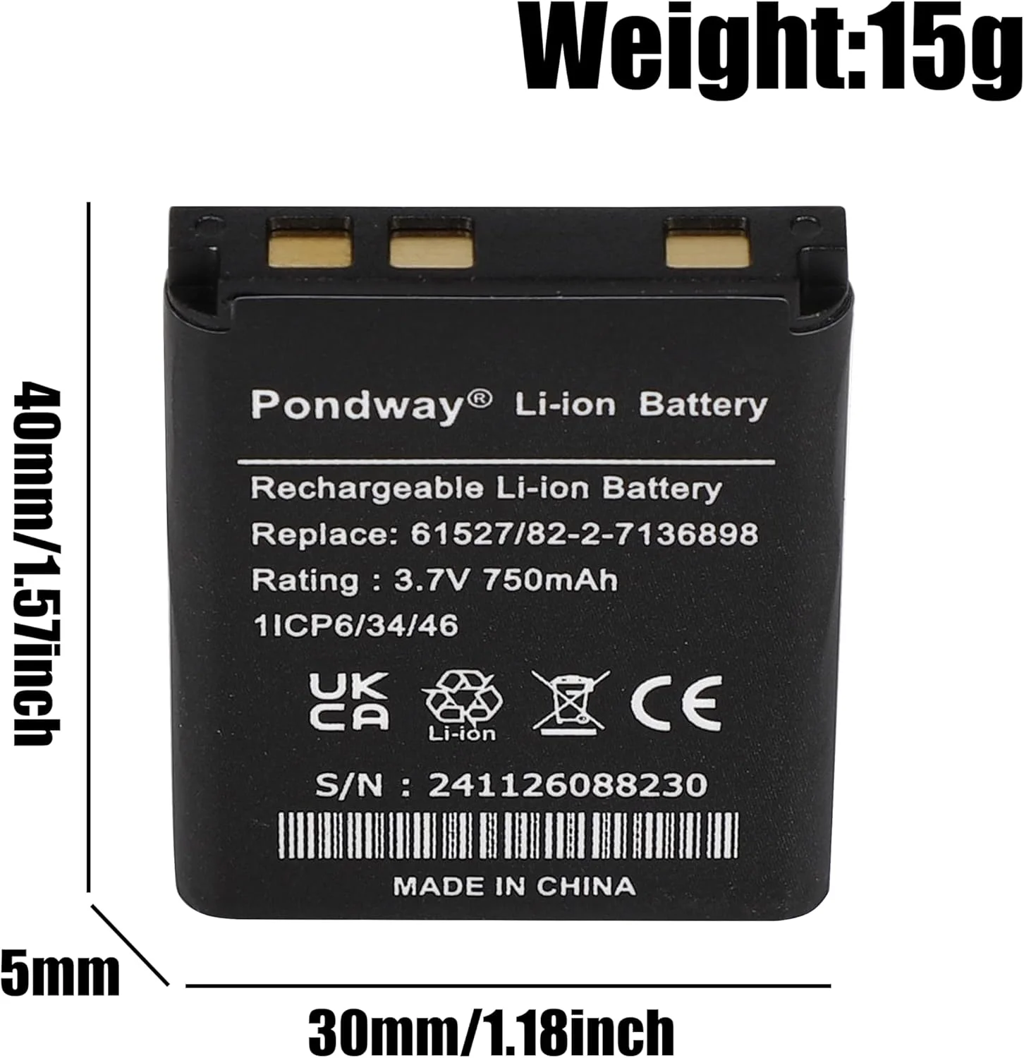 باتری جایگزین 750mAh 3.7V 61527 سازگار با هدست بلوتوث SteelSeries Arctis Nova Pro 82-2-7136898، باتری لیتیوم یونی 2.59Wh به همراه ابزار تعمیر