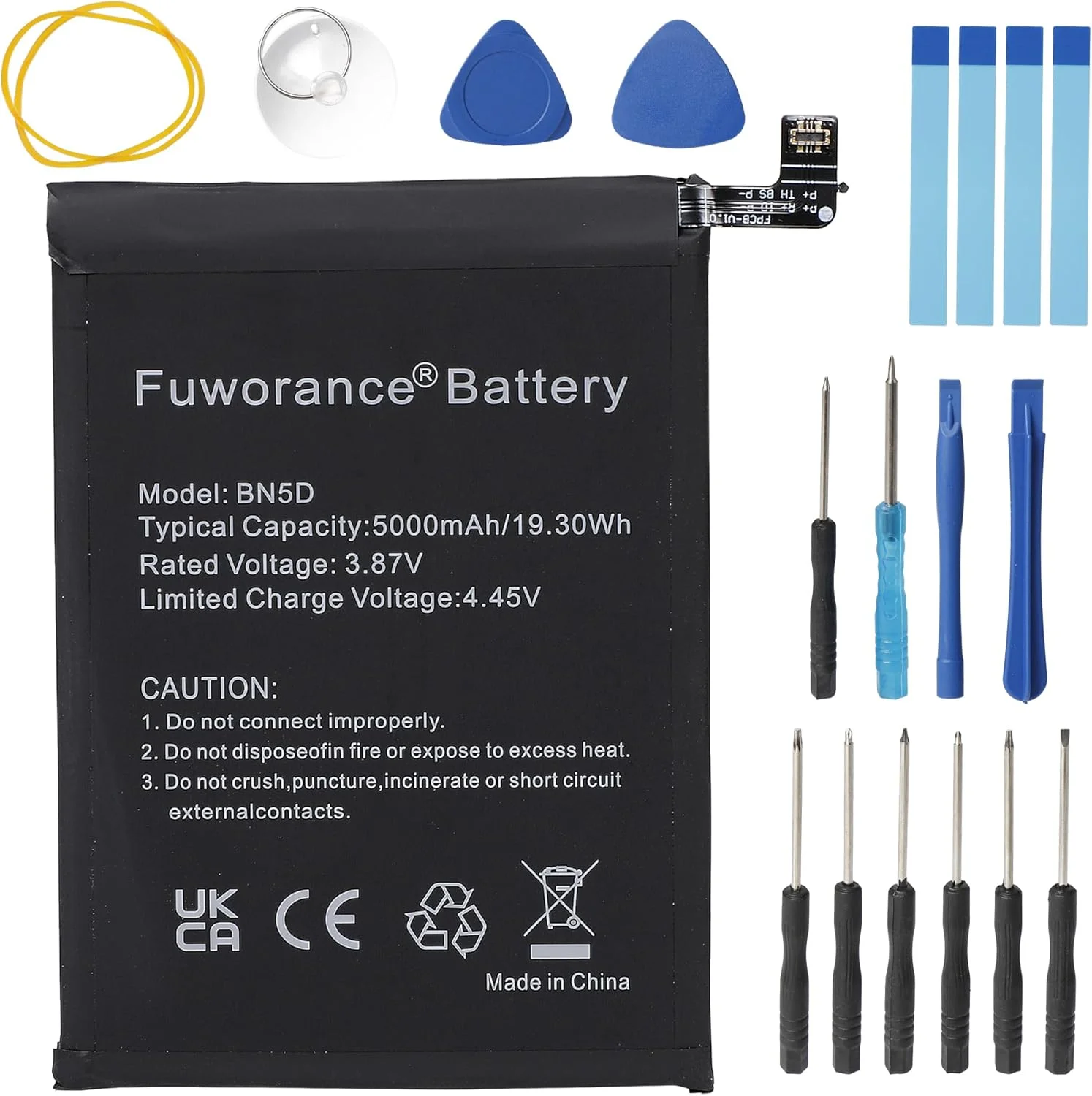 باتری جایگزین 5000mAh 3.87V BN5D سازگار با گوشی موبایل شیائومی Redmi Note 11/Note 11S/Poco M4 Pro 4G، باتری لیتیوم یونی قابل شارژ، ظرفیت بالا + کیف ابزار باتری جایگزین 5000mAh 3.87V BN5D سازگار با گوشی موبایل شیائومی Redmi Note 11/Note 11S/Poco M4 Pro 4G، باتری لیتیوم یونی قابل شارژ، ظرفیت بالا + کیف ابزار