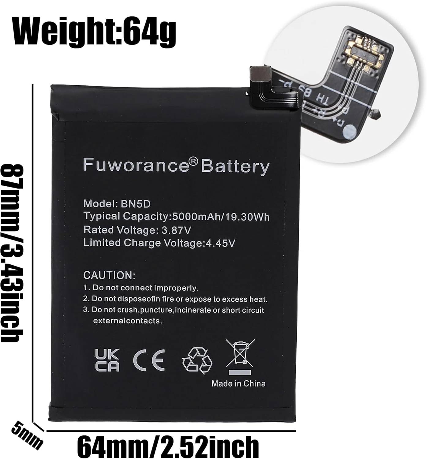 باتری جایگزین 5000mAh 3.87V BN5D سازگار با گوشی موبایل شیائومی Redmi Note 11/Note 11S/Poco M4 Pro 4G، باتری لیتیوم یونی قابل شارژ، ظرفیت بالا + کیف ابزار باتری جایگزین 5000mAh 3.87V BN5D سازگار با گوشی موبایل شیائومی Redmi Note 11/Note 11S/Poco M4 Pro 4G، باتری لیتیوم یونی قابل شارژ، ظرفیت بالا + کیف ابزار