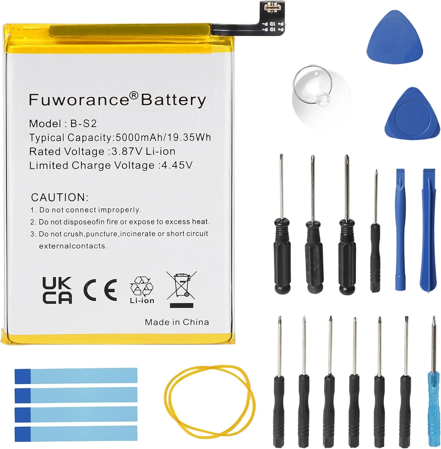 باتری جایگزین Fuworance 5000mAh 3.87V B-S2 سازگار با گوشی موبایل هوشمند Vivo Y33S V2109 به همراه کیت ابزار باتری جایگزین Fuworance 5000mAh 3.87V B-S2 سازگار با گوشی موبایل هوشمند Vivo Y33S V2109 به همراه کیت ابزار