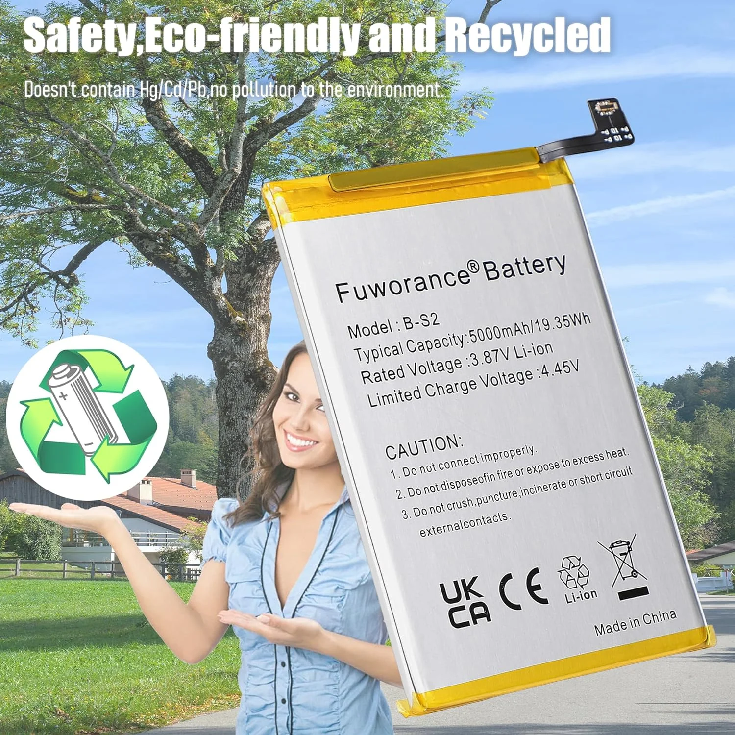 باتری جایگزین Fuworance 5000mAh 3.87V B-S2 سازگار با گوشی موبایل هوشمند Vivo Y33S V2109 به همراه کیت ابزار باتری جایگزین Fuworance 5000mAh 3.87V B-S2 سازگار با گوشی موبایل هوشمند Vivo Y33S V2109 به همراه کیت ابزار