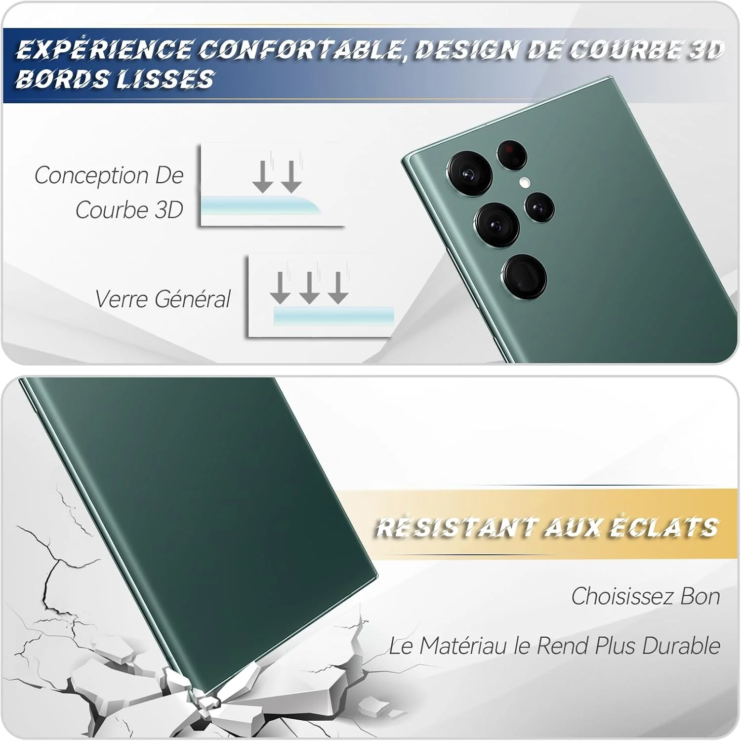 درب پشت باتری جایگزین RongZy برای گوشی سامسونگ گلکسی S22 Ultra 5G مدل 2022 به همراه کیت ابزار (سبز)