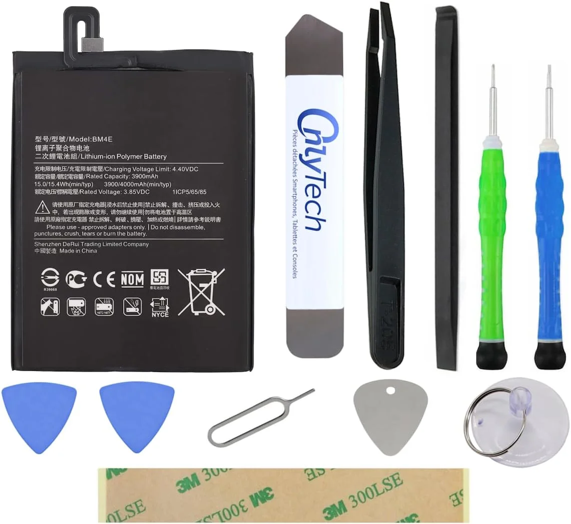 باتری جایگزین پریمیوم OnlyTech مدل BM4E برای شیائومی پوکوفون F1 - 4000mAh - کیفیت اورجینال به همراه 10 ابزار و چسب باتری جایگزین پریمیوم OnlyTech مدل BM4E برای شیائومی پوکوفون F1 - 4000mAh - کیفیت اورجینال به همراه 10 ابزار و چسب