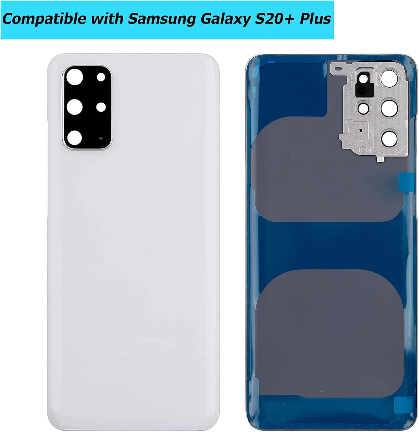 درب پشتی جایگزین Vvsialeek سازگار با Samsung Galaxy S20+ Plus SM-G985 SM-G985F SM-G985F/DS سفید ابری همراه با لنز دوربین و چسب ضد آب درب پشتی جایگزین Vvsialeek سازگار با Samsung Galaxy S20+ Plus SM-G985 SM-G985F SM-G985F/DS سفید ابری همراه با لنز دوربین و چسب ضد آب