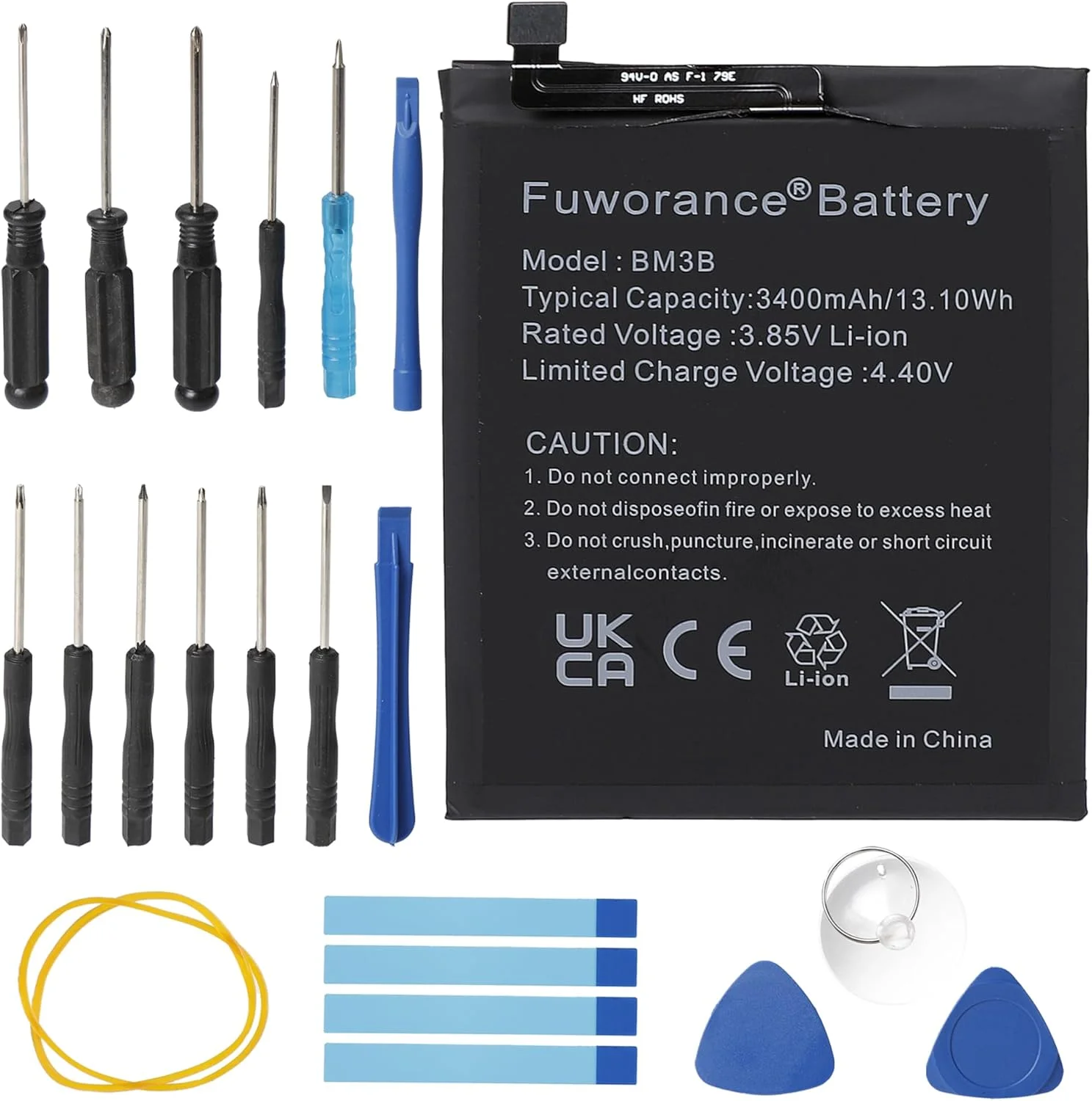 باتری جایگزین فوورنس 3400mAh 3.85V BM3B سازگار با گوشی موبایل شیائومی MI Mix 2 MDE5 به همراه کیت ابزار باتری جایگزین فوورنس 3400mAh 3.85V BM3B سازگار با گوشی موبایل شیائومی MI Mix 2 MDE5 به همراه کیت ابزار