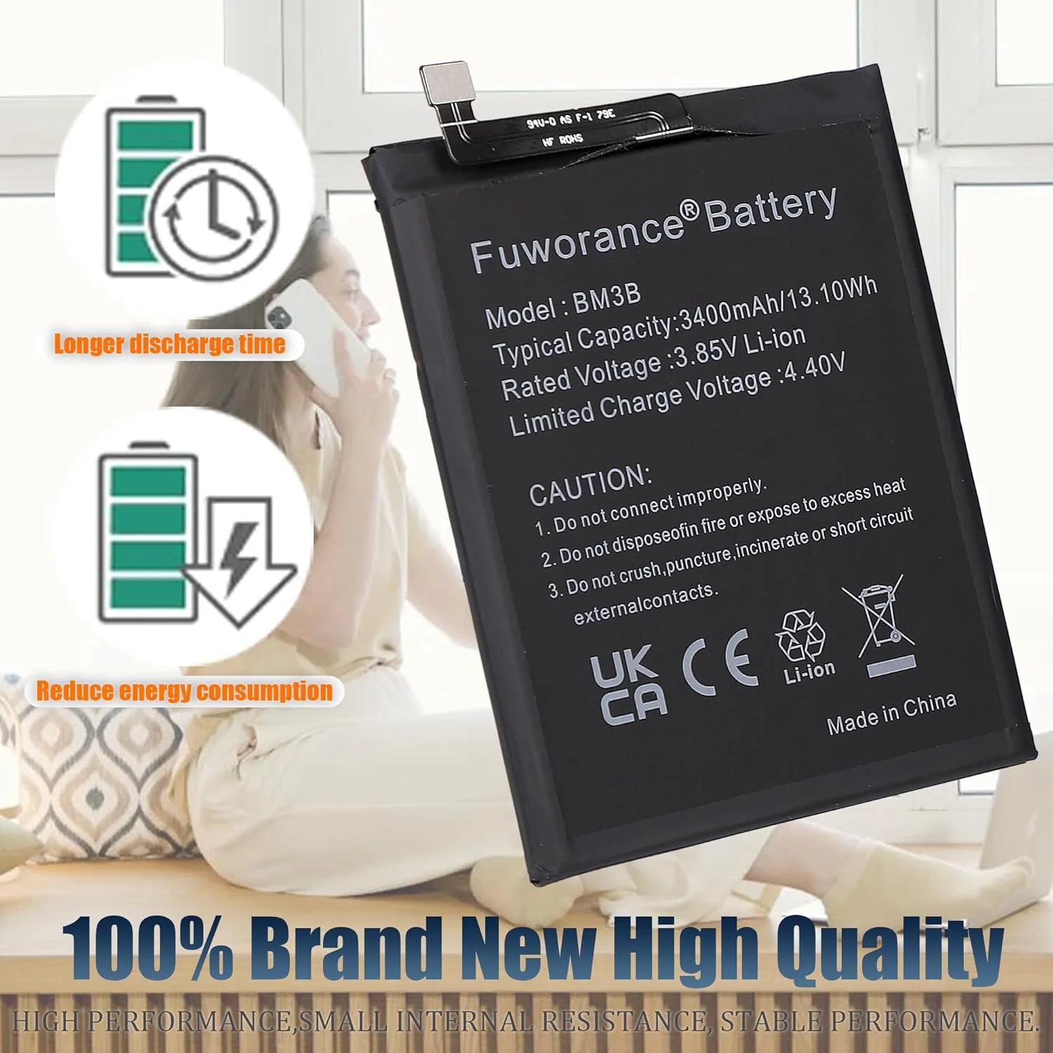 باتری جایگزین فوورنس 3400mAh 3.85V BM3B سازگار با گوشی موبایل شیائومی MI Mix 2 MDE5 به همراه کیت ابزار باتری جایگزین فوورنس 3400mAh 3.85V BM3B سازگار با گوشی موبایل شیائومی MI Mix 2 MDE5 به همراه کیت ابزار