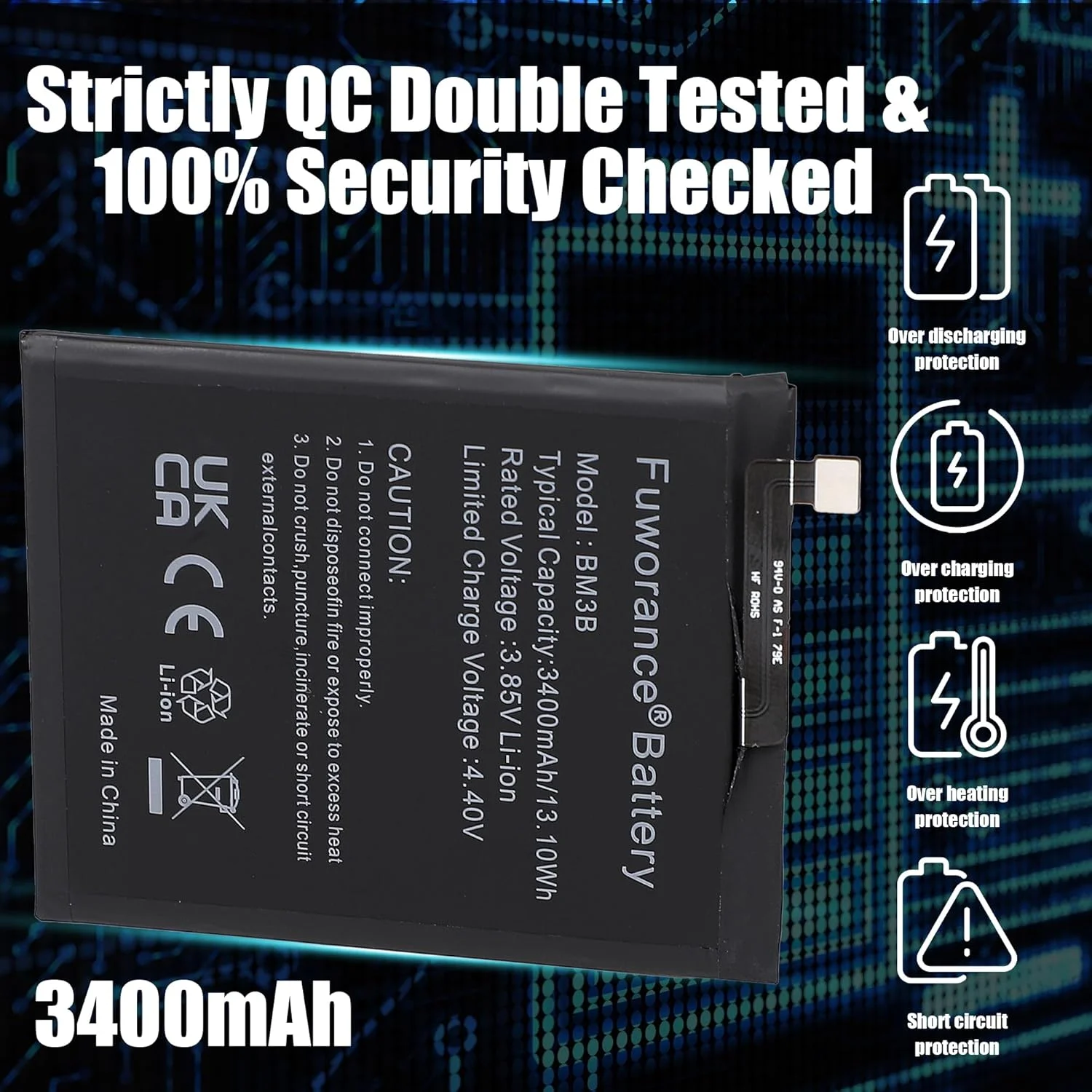 باتری جایگزین فوورنس 3400mAh 3.85V BM3B سازگار با گوشی موبایل شیائومی MI Mix 2 MDE5 به همراه کیت ابزار باتری جایگزین فوورنس 3400mAh 3.85V BM3B سازگار با گوشی موبایل شیائومی MI Mix 2 MDE5 به همراه کیت ابزار