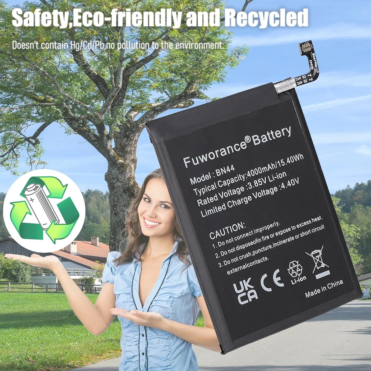 باتری جایگزین Fuworance BN44 با ظرفیت 4000mAh و ولتاژ 3.85V سازگار با گوشی های هوشمند Xiaomi Redmi 5 Plus/Note 5 MEG7 MEI7 به همراه کیت ابزار باتری جایگزین Fuworance BN44 با ظرفیت 4000mAh و ولتاژ 3.85V سازگار با گوشی های هوشمند Xiaomi Redmi 5 Plus/Note 5 MEG7 MEI7 به همراه کیت ابزار