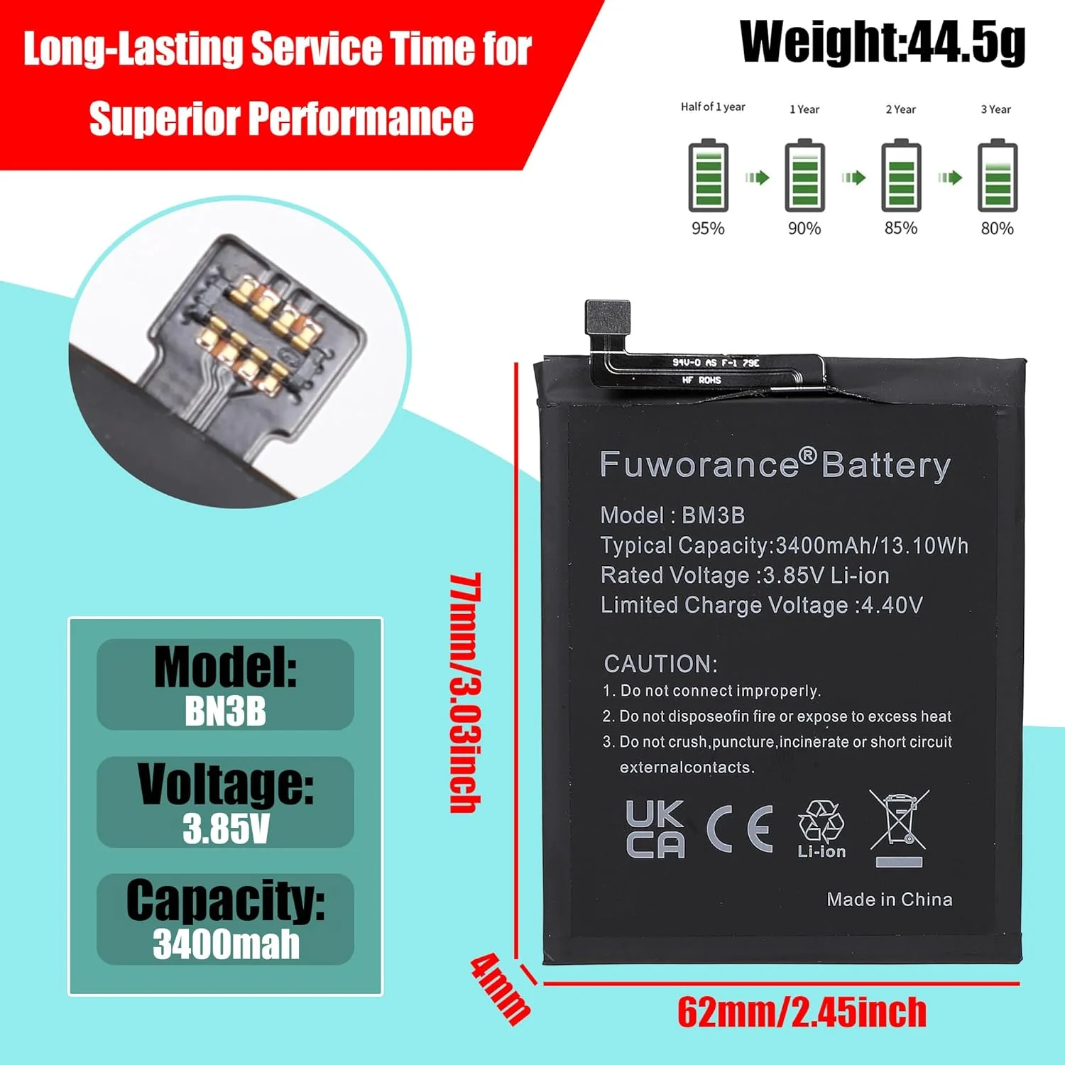 باتری جایگزین فوورنس 3400mAh 3.85V BM3B سازگار با گوشی موبایل شیائومی MI Mix 2 MDE5 به همراه کیت ابزار باتری جایگزین فوورنس 3400mAh 3.85V BM3B سازگار با گوشی موبایل شیائومی MI Mix 2 MDE5 به همراه کیت ابزار