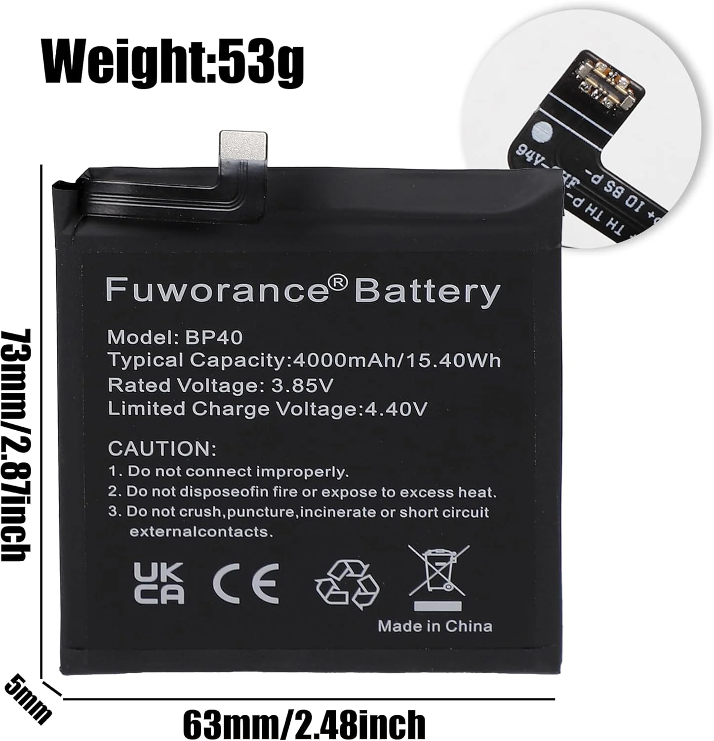 4000mAh 3.85V BP40 Replacement Battery Compatible with Xiaomi Mi 9T Pro Compatible with Redmi K20 Pro Mobile Phone, Rechargeable Lithium Ion Battery, High Capacity + Tool Bag 4000mAh 3.85V BP40 Replacement Battery Compatible with Xiaomi Mi 9T Pro Compatible with Redmi K20 Pro Mobile Phone, Rechargeable Lithium Ion Battery, High Capacity + Tool Bag