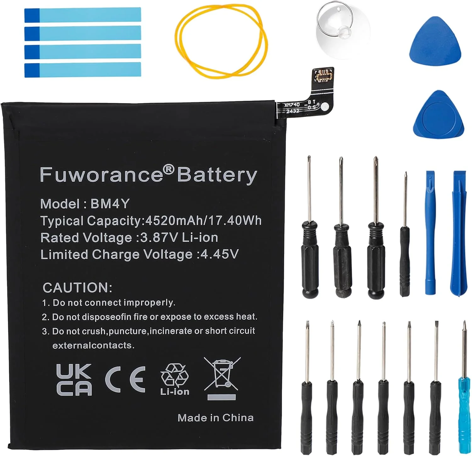 باتری جایگزین فوورانس BM4Y با ظرفیت 4520mAh و ولتاژ 3.87V سازگار با گوشی های هوشمند شیائومی Redmi K40 / K40 Pro+ / Poco F3 به همراه کیف ابزار باتری جایگزین فوورانس BM4Y با ظرفیت 4520mAh و ولتاژ 3.87V سازگار با گوشی های هوشمند شیائومی Redmi K40 / K40 Pro+ / Poco F3 به همراه کیف ابزار