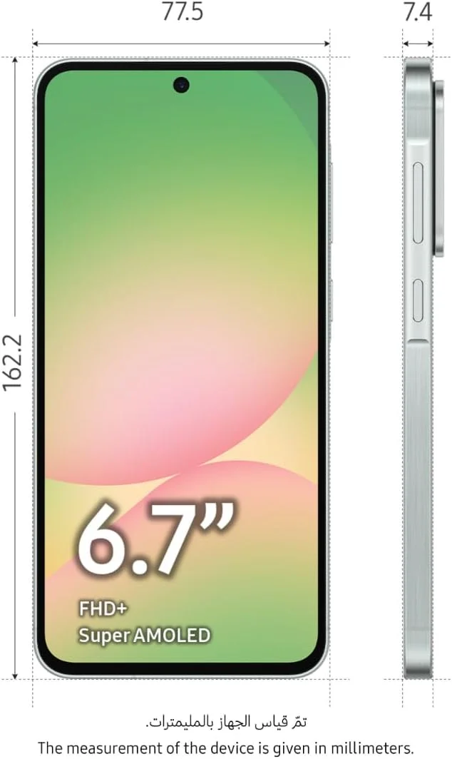 گوشی هوشمند سامسونگ گلکسی A56 5G، اندروید، 256 گیگابایت حافظه داخلی، 8 گیگابایت رم، زیتونی جذاب، 6 برابر ارتقاء سیستم عامل، صفحه نمایش بزرگ، عمر باتری طولانی (نسخه امارات) گوشی هوشمند سامسونگ گلکسی A56 5G، اندروید، 256 گیگابایت حافظه داخلی، 8 گیگابایت رم، زیتونی جذاب، 6 برابر ارتقاء سیستم عامل، صفحه نمایش بزرگ، عمر باتری طولانی (نسخه امارات)