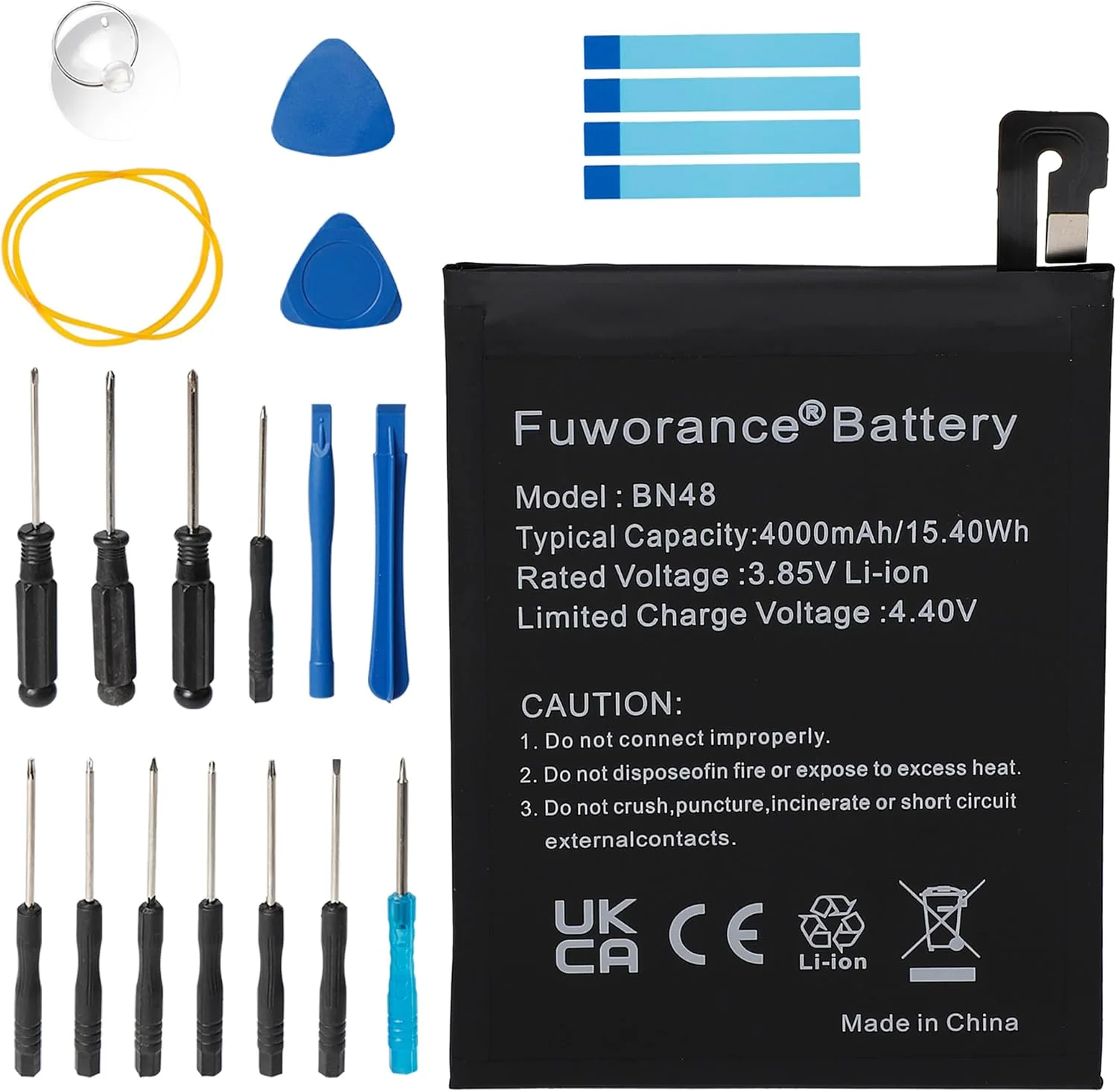 باتری جایگزین BN48 با ظرفیت 4000mAh و ولتاژ 3.85V سازگار با گوشی موبایل شیائومی Redmi Note 6 Pro مدلهای M1806E7TG M1806E7TH M1806E7TI به همراه کیف ابزار باتری جایگزین BN48 با ظرفیت 4000mAh و ولتاژ 3.85V سازگار با گوشی موبایل شیائومی Redmi Note 6 Pro مدلهای M1806E7TG M1806E7TH M1806E7TI به همراه کیف ابزار