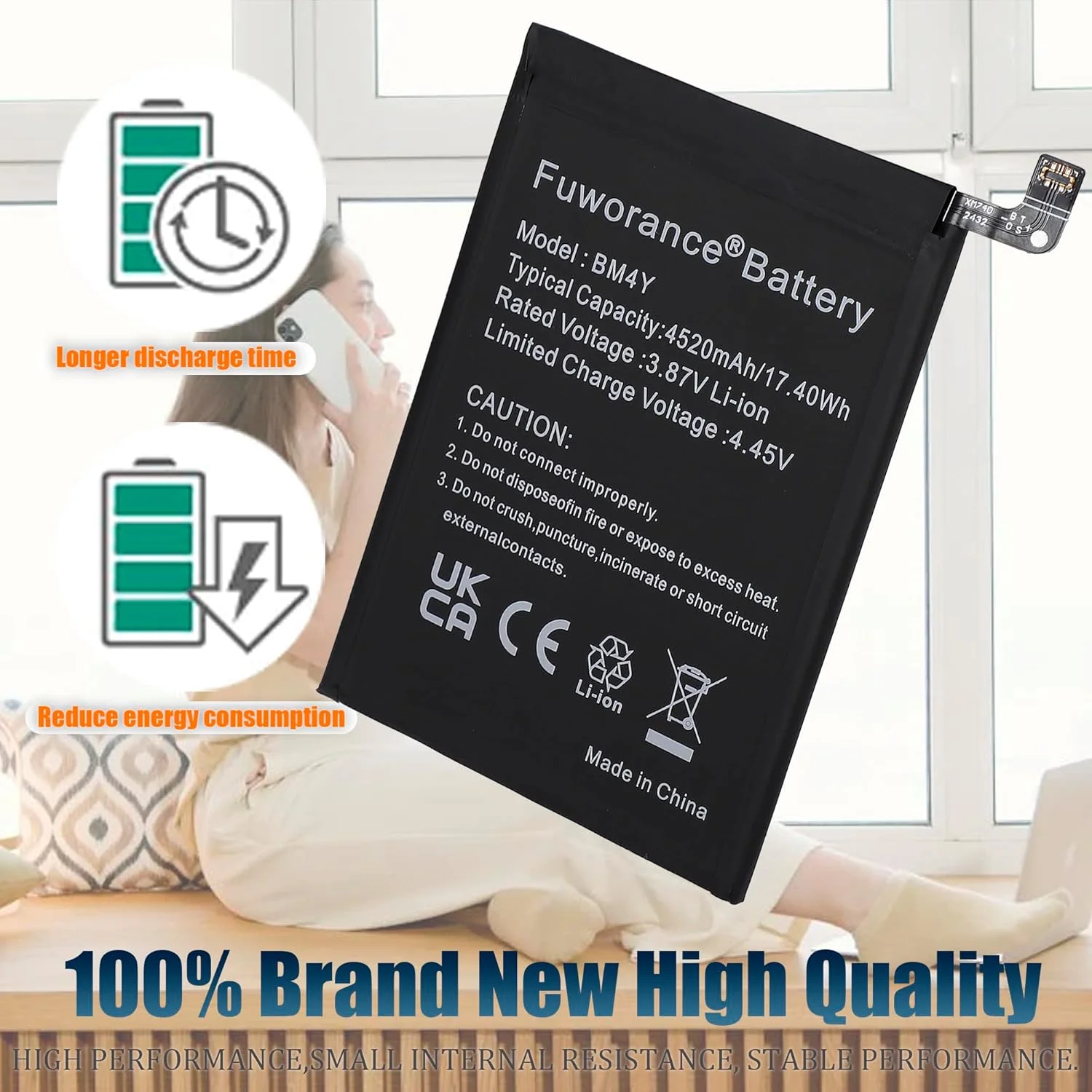 باتری جایگزین فوورانس BM4Y با ظرفیت 4520mAh و ولتاژ 3.87V سازگار با گوشی های هوشمند شیائومی Redmi K40 / K40 Pro+ / Poco F3 به همراه کیف ابزار باتری جایگزین فوورانس BM4Y با ظرفیت 4520mAh و ولتاژ 3.87V سازگار با گوشی های هوشمند شیائومی Redmi K40 / K40 Pro+ / Poco F3 به همراه کیف ابزار