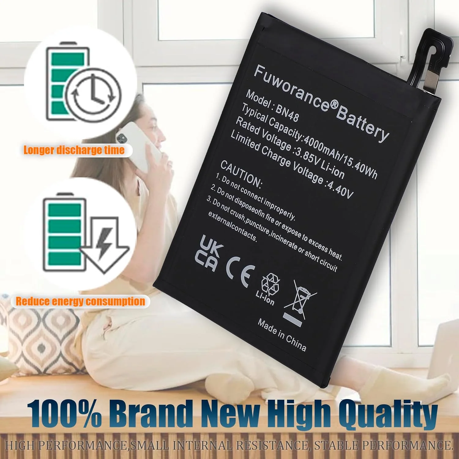 باتری جایگزین BN48 با ظرفیت 4000mAh و ولتاژ 3.85V سازگار با گوشی موبایل شیائومی Redmi Note 6 Pro مدلهای M1806E7TG M1806E7TH M1806E7TI به همراه کیف ابزار باتری جایگزین BN48 با ظرفیت 4000mAh و ولتاژ 3.85V سازگار با گوشی موبایل شیائومی Redmi Note 6 Pro مدلهای M1806E7TG M1806E7TH M1806E7TI به همراه کیف ابزار