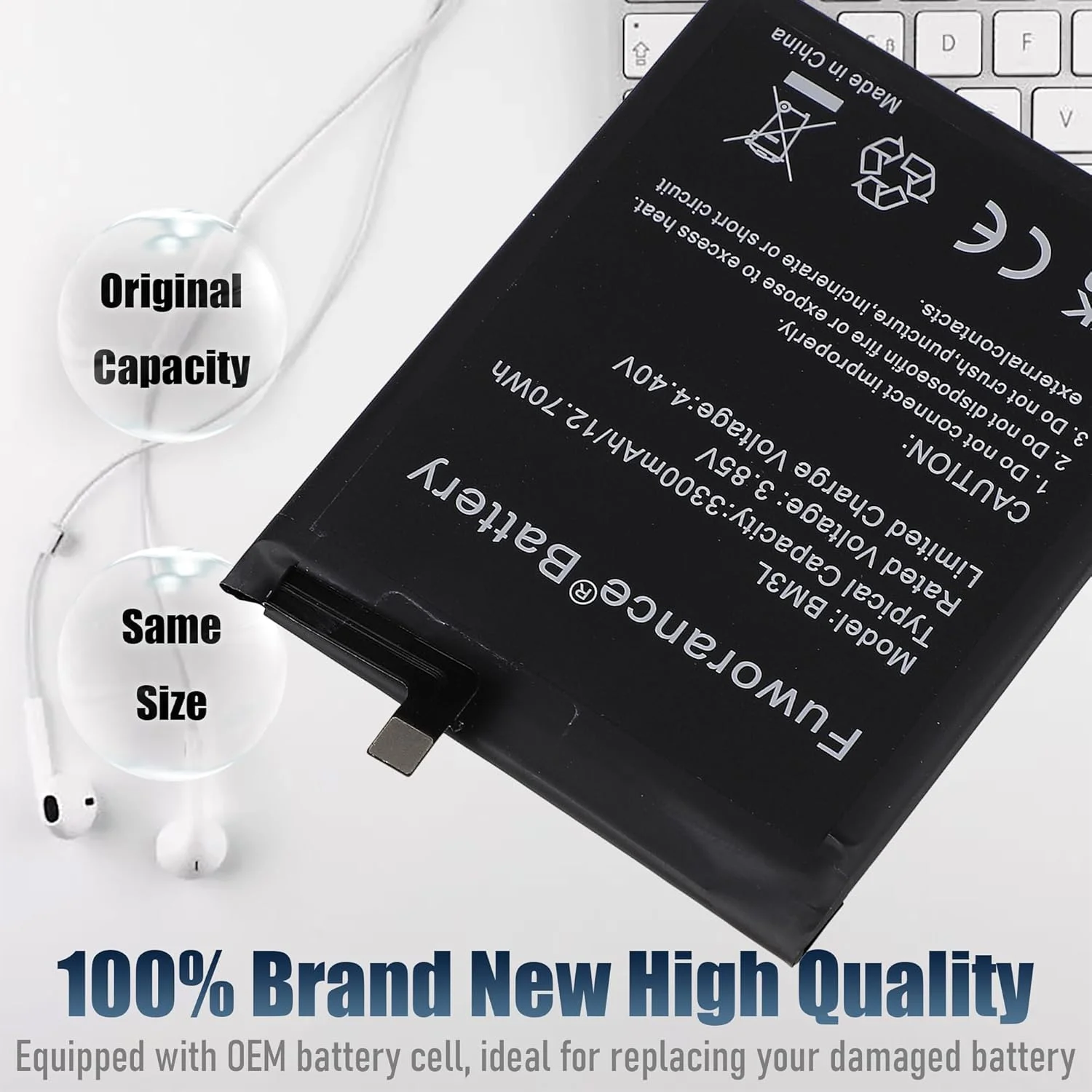 باتری جایگزین BM3L با ظرفیت 3300mAh و ولتاژ 3.85V سازگار با گوشی موبایل شیائومی Mi 9 مدل های M1902F1A, M1902F1G, M1902F1T به همراه کیف ابزار باتری جایگزین BM3L با ظرفیت 3300mAh و ولتاژ 3.85V سازگار با گوشی موبایل شیائومی Mi 9 مدل های M1902F1A, M1902F1G, M1902F1T به همراه کیف ابزار