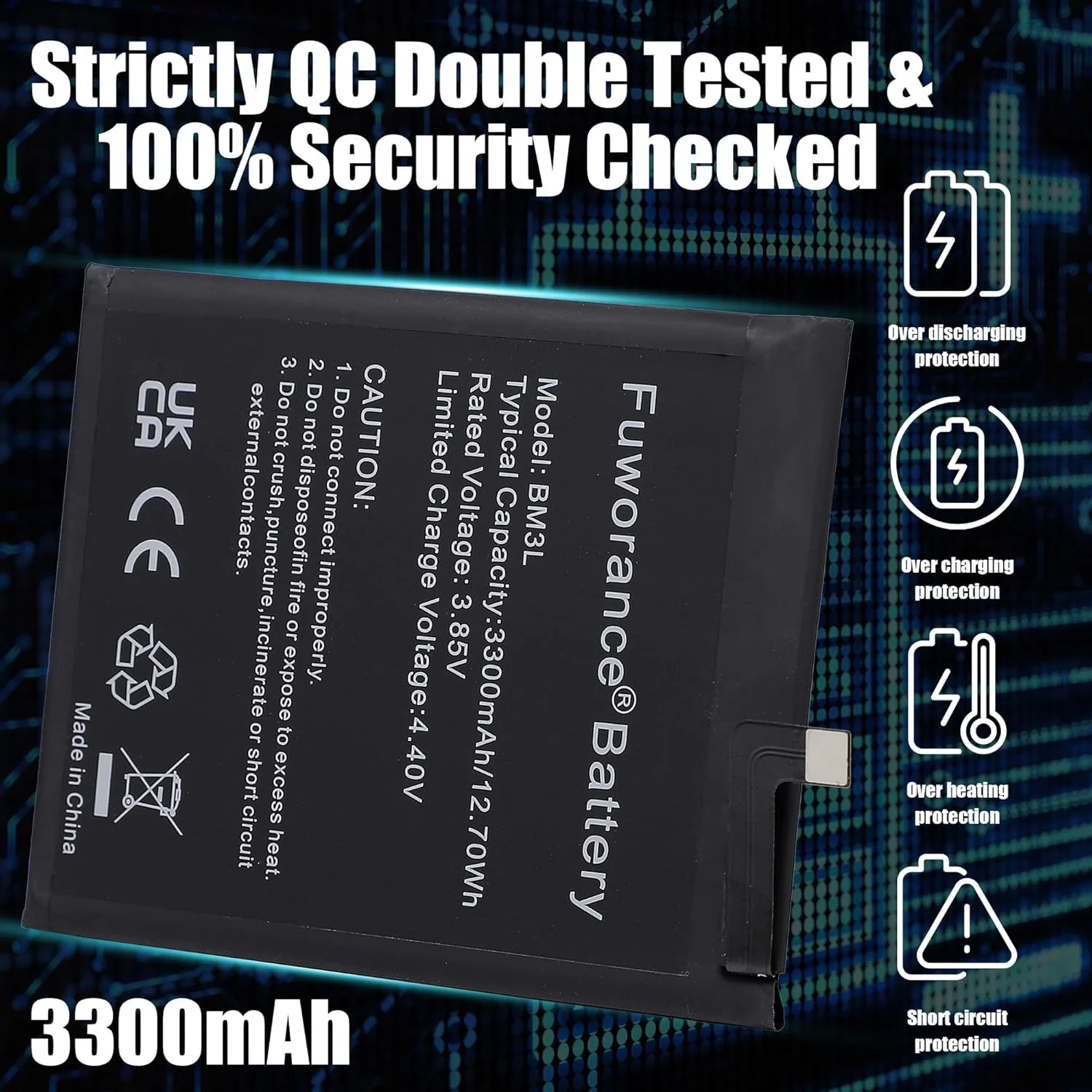 باتری جایگزین BM3L با ظرفیت 3300mAh و ولتاژ 3.85V سازگار با گوشی موبایل شیائومی Mi 9 مدل های M1902F1A, M1902F1G, M1902F1T به همراه کیف ابزار باتری جایگزین BM3L با ظرفیت 3300mAh و ولتاژ 3.85V سازگار با گوشی موبایل شیائومی Mi 9 مدل های M1902F1A, M1902F1G, M1902F1T به همراه کیف ابزار