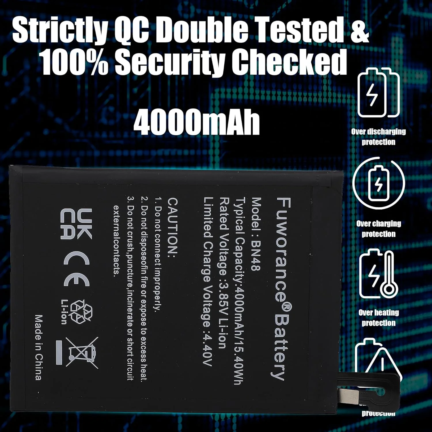 باتری جایگزین BN48 با ظرفیت 4000mAh و ولتاژ 3.85V سازگار با گوشی موبایل شیائومی Redmi Note 6 Pro مدلهای M1806E7TG M1806E7TH M1806E7TI به همراه کیف ابزار باتری جایگزین BN48 با ظرفیت 4000mAh و ولتاژ 3.85V سازگار با گوشی موبایل شیائومی Redmi Note 6 Pro مدلهای M1806E7TG M1806E7TH M1806E7TI به همراه کیف ابزار