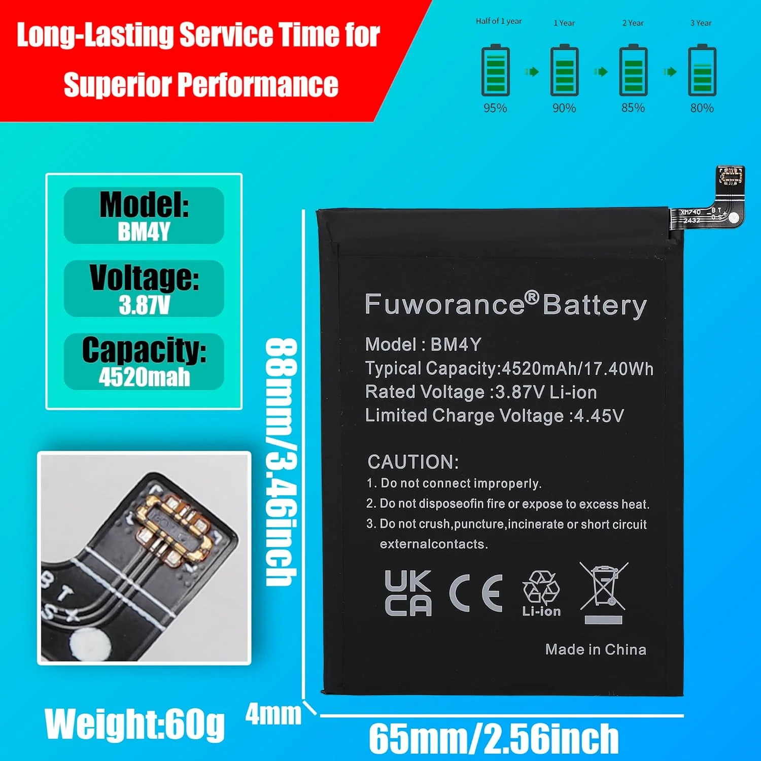 باتری جایگزین فوورانس BM4Y با ظرفیت 4520mAh و ولتاژ 3.87V سازگار با گوشی های هوشمند شیائومی Redmi K40 / K40 Pro+ / Poco F3 به همراه کیف ابزار باتری جایگزین فوورانس BM4Y با ظرفیت 4520mAh و ولتاژ 3.87V سازگار با گوشی های هوشمند شیائومی Redmi K40 / K40 Pro+ / Poco F3 به همراه کیف ابزار