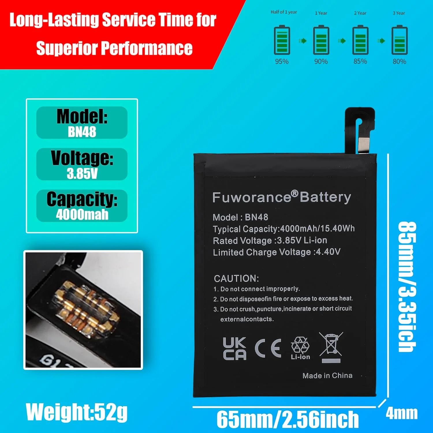 باتری جایگزین BN48 با ظرفیت 4000mAh و ولتاژ 3.85V سازگار با گوشی موبایل شیائومی Redmi Note 6 Pro مدلهای M1806E7TG M1806E7TH M1806E7TI به همراه کیف ابزار باتری جایگزین BN48 با ظرفیت 4000mAh و ولتاژ 3.85V سازگار با گوشی موبایل شیائومی Redmi Note 6 Pro مدلهای M1806E7TG M1806E7TH M1806E7TI به همراه کیف ابزار