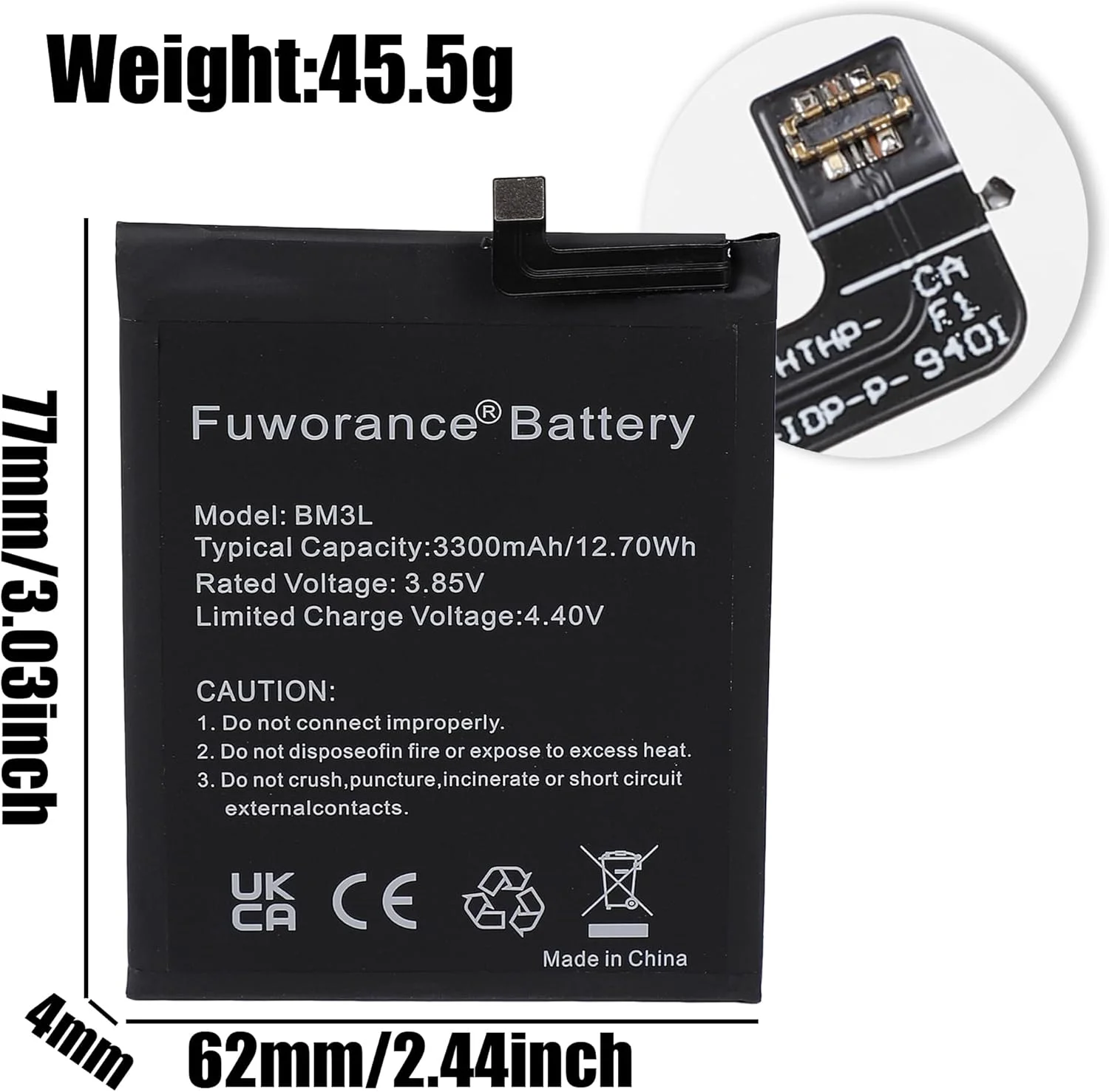 باتری جایگزین BM3L با ظرفیت 3300mAh و ولتاژ 3.85V سازگار با گوشی موبایل شیائومی Mi 9 مدل های M1902F1A, M1902F1G, M1902F1T به همراه کیف ابزار باتری جایگزین BM3L با ظرفیت 3300mAh و ولتاژ 3.85V سازگار با گوشی موبایل شیائومی Mi 9 مدل های M1902F1A, M1902F1G, M1902F1T به همراه کیف ابزار