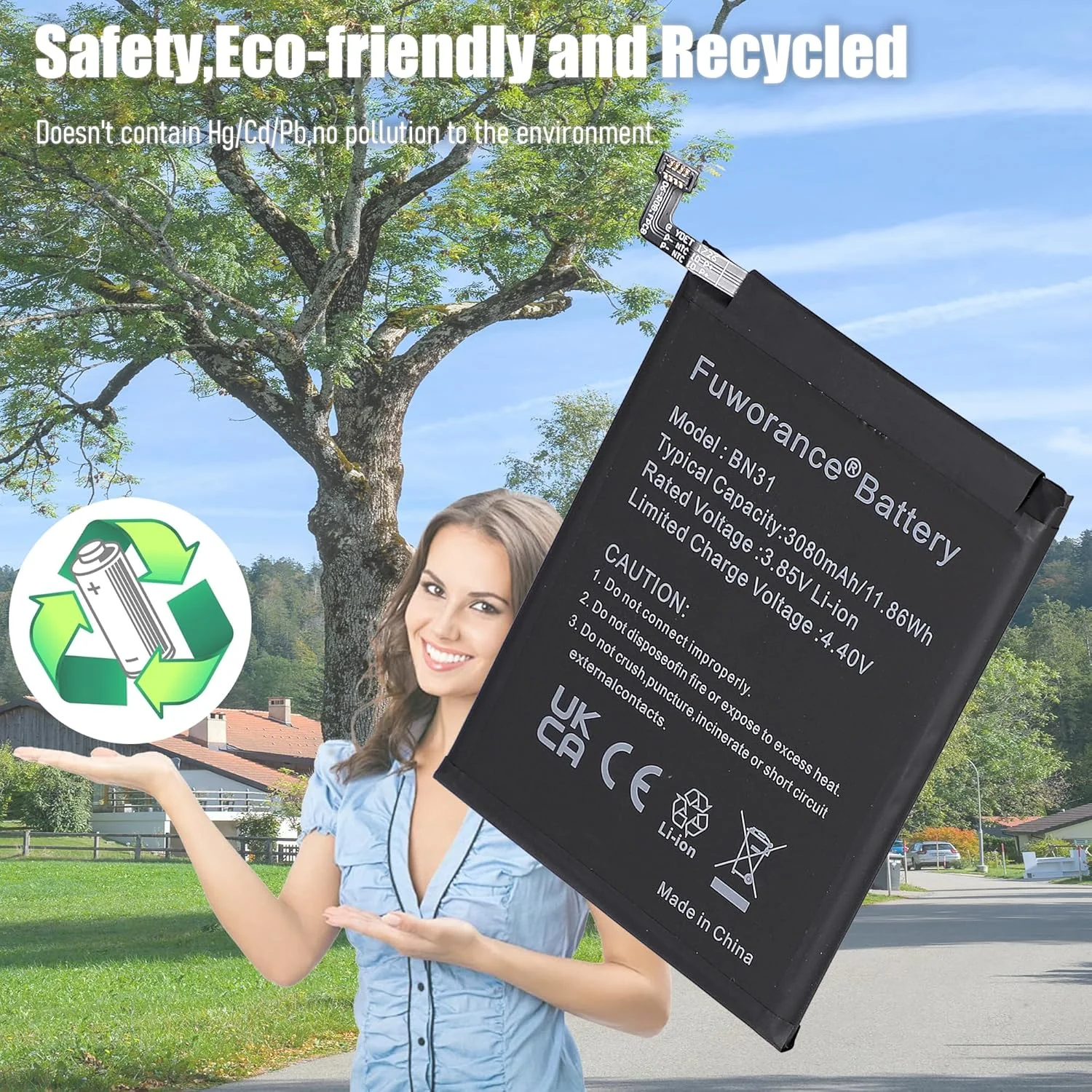 باتری جایگزین BN31 با ظرفیت 3080 میلی آمپر ساعت و ولتاژ 3.85 ولت سازگار با گوشی های موبایل شیائومی Redmi Note 5A/MI 5X MI A1/S2 MDG2, MDI2 MDI6S M1803E6G, M1803E6H, M1803E6I به همراه ابزار باتری جایگزین BN31 با ظرفیت 3080 میلی آمپر ساعت و ولتاژ 3.85 ولت سازگار با گوشی های موبایل شیائومی Redmi Note 5A/MI 5X MI A1/S2 MDG2, MDI2 MDI6S M1803E6G, M1803E6H, M1803E6I به همراه ابزار