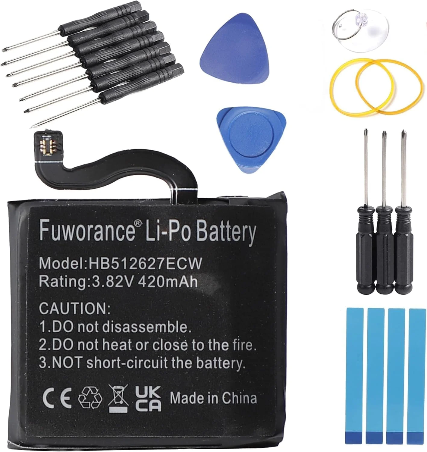 باتری جایگزین فوورنس 420mAh 3.82V HB512627ECW سازگار با ساعت هوشمند Huawei Watch 2، Watch 2 Pro، Watch GT+ باتری جایگزین فوورنس 420mAh 3.82V HB512627ECW سازگار با ساعت هوشمند Huawei Watch 2، Watch 2 Pro، Watch GT+