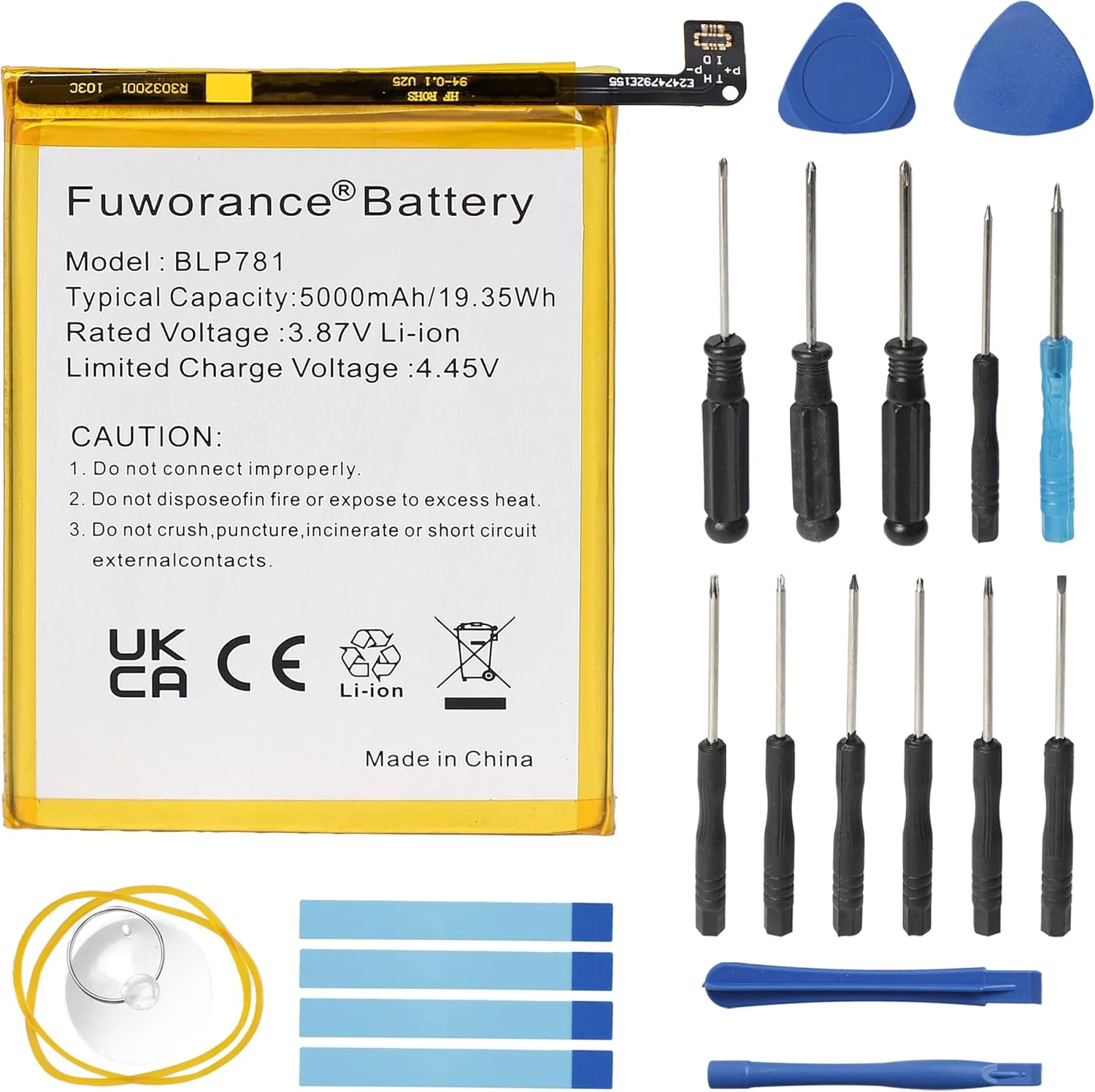 باتری جایگزین 5000mAh 3.87V BLP781 سازگار با گوشی موبایل هوشمند Oppo A72 4G CPH2067/ A52 PDAM10, CPH2069/ A92 CPH2059 به همراه جعبه ابزار باتری جایگزین 5000mAh 3.87V BLP781 سازگار با گوشی موبایل هوشمند Oppo A72 4G CPH2067/ A52 PDAM10, CPH2069/ A92 CPH2059 به همراه جعبه ابزار